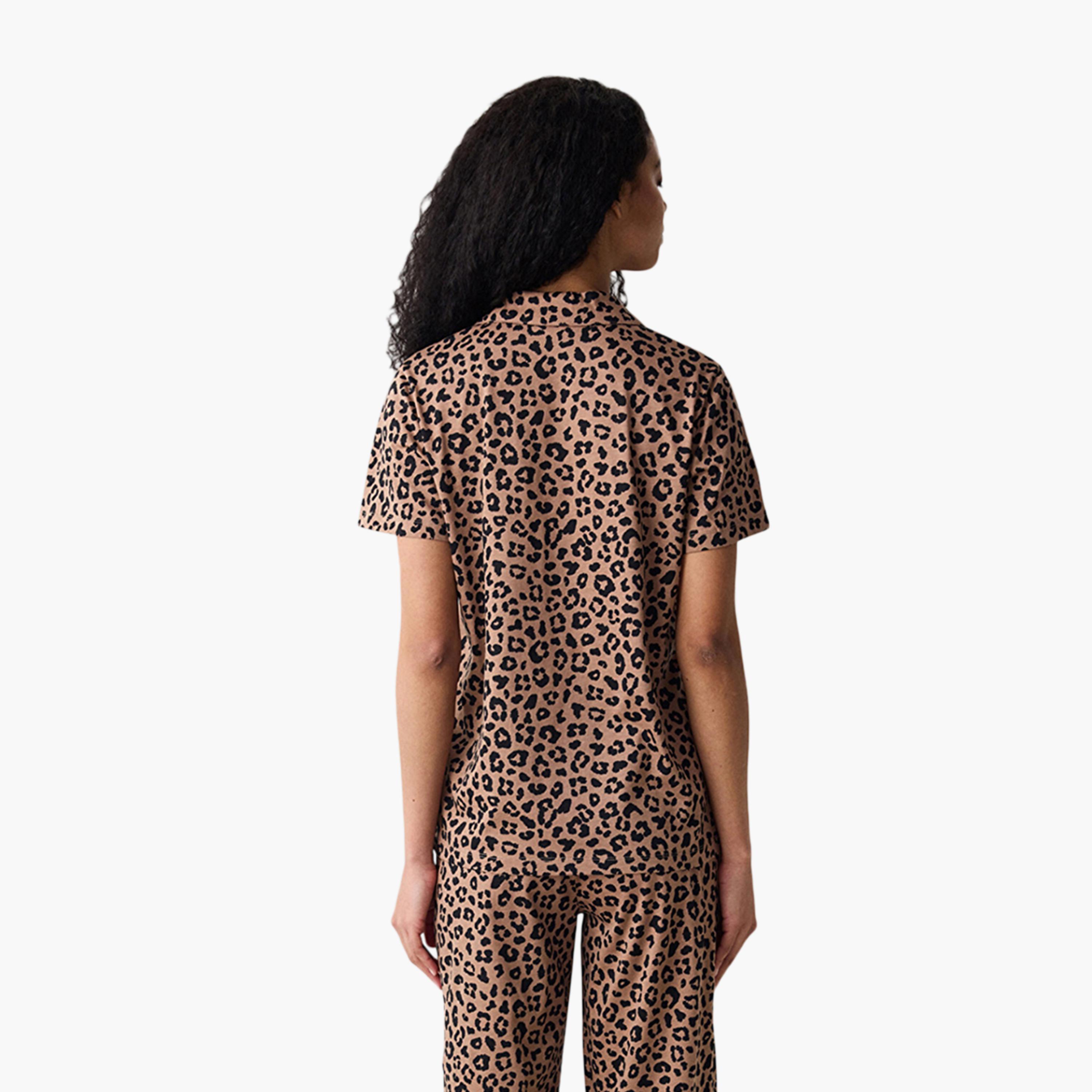 طقم قميص وبيجامة نسائي بطبعة حيوانية من بينتي-women-clothing-nightwear-pyjamas-longsets-image-4