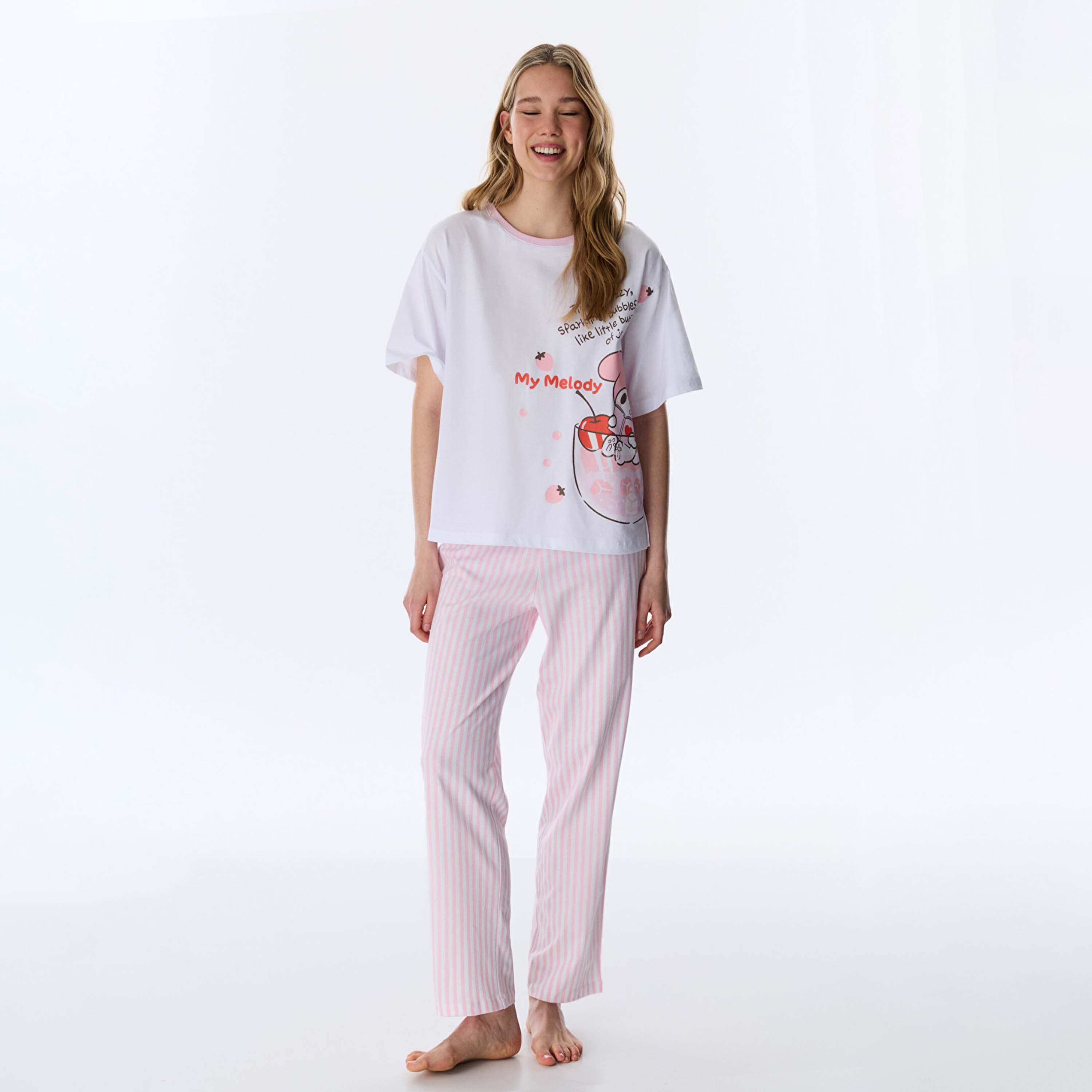 Penti Women's Character T-Shirt & Pyjama Set-women-clothing-nightwear-pyjamas-longsets-image-1