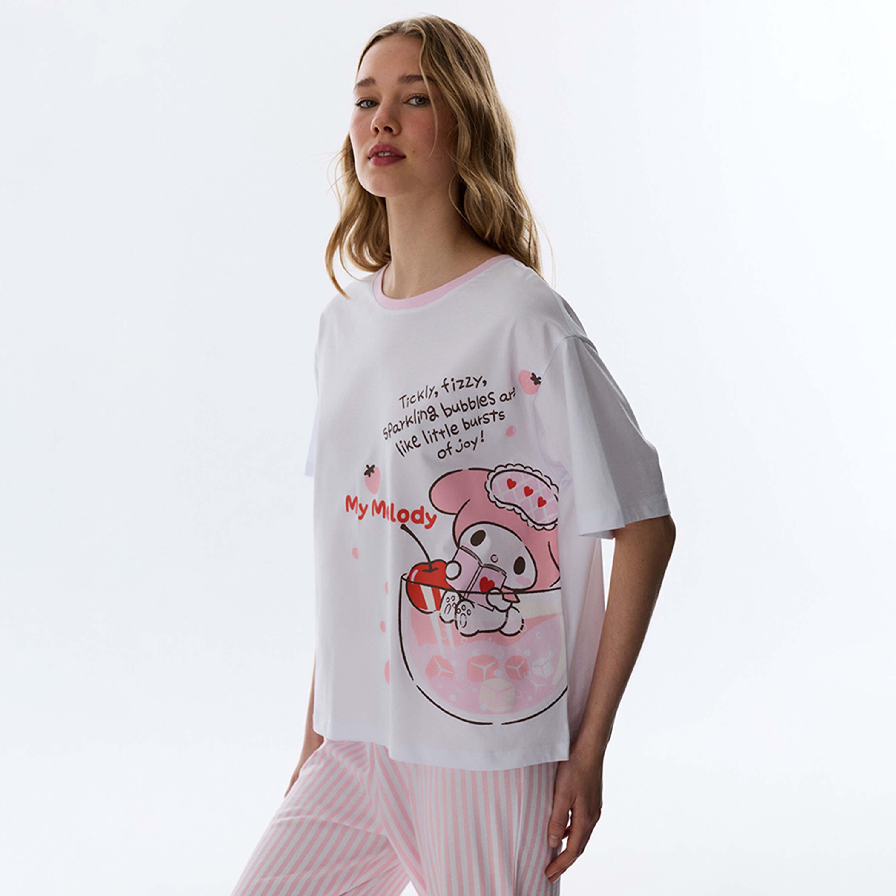 Penti Women's Character T-Shirt & Pyjama Set-women-clothing-nightwear-pyjamas-longsets-image-3