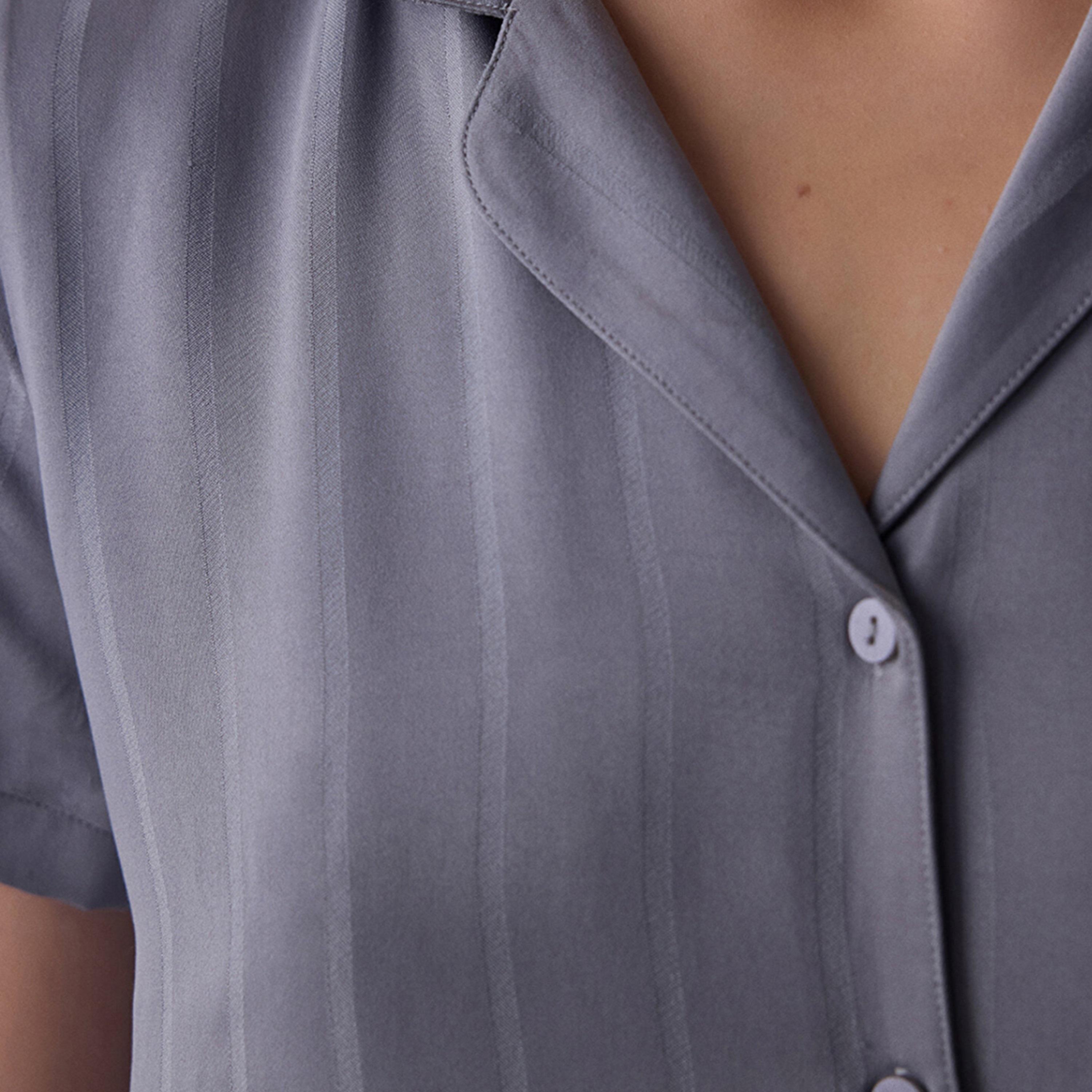 طقم قميص وشورت مخطط للنساء من بينتي-women-clothing-nightwear-pyjamas-shortsets-image-1