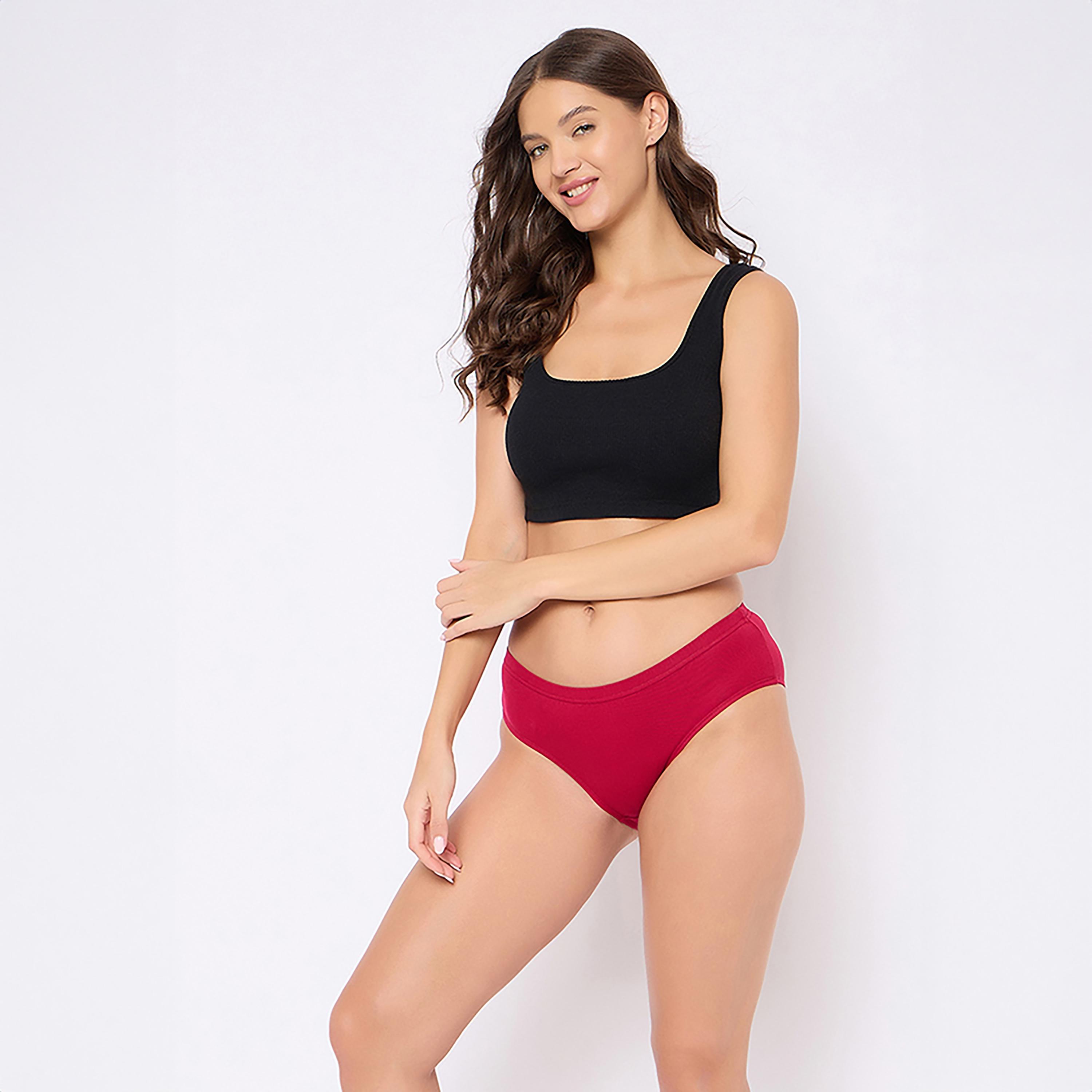 عبوة 5 سراويل هيجستر بخصر متوسط مع مطاط داخلي - قطن من كلوفيا-women-clothing-lingerie-panties-image-5
