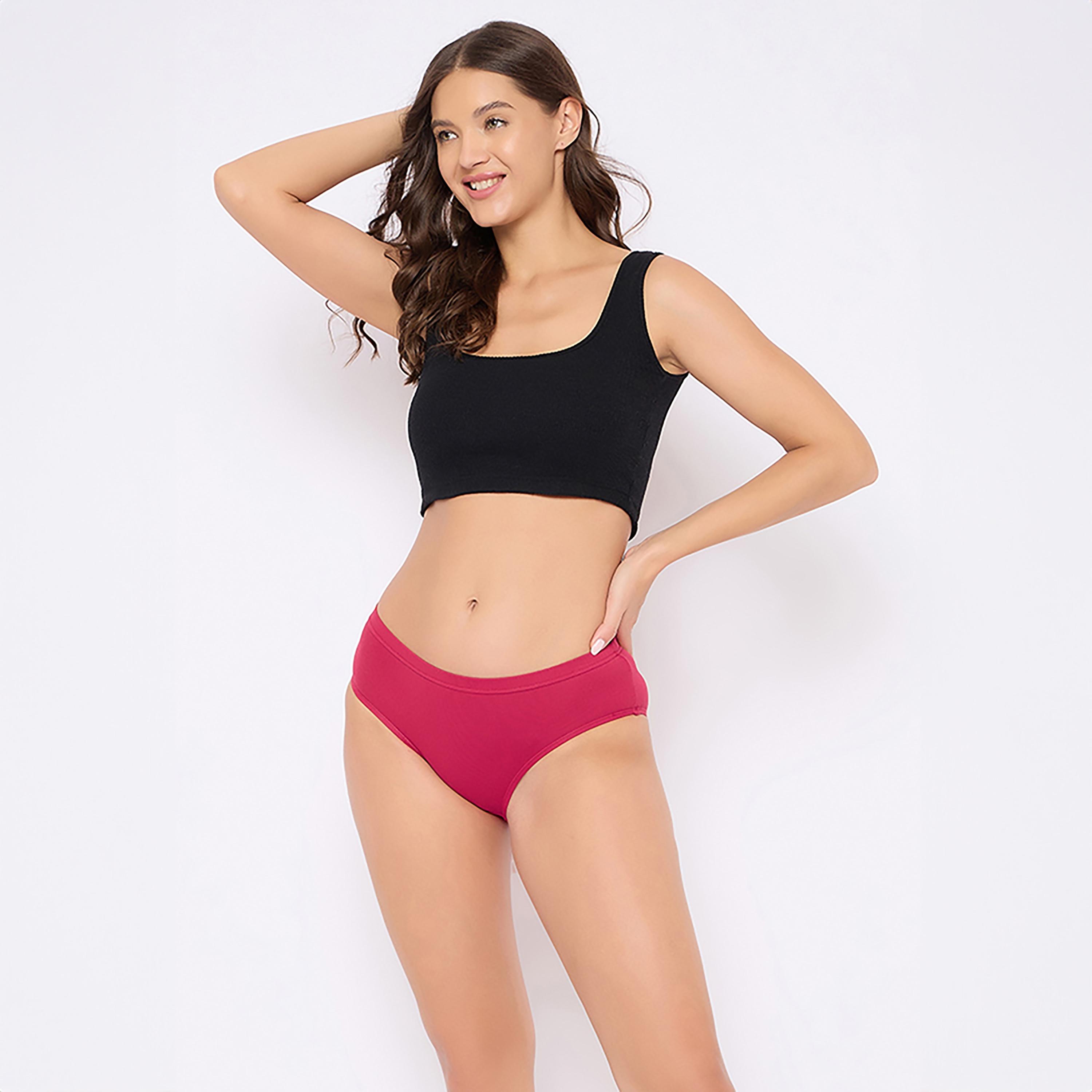 عبوة 5 سراويل هيجستر بخصر متوسط مع مطاط داخلي - قطن من كلوفيا-women-clothing-lingerie-panties-image-6