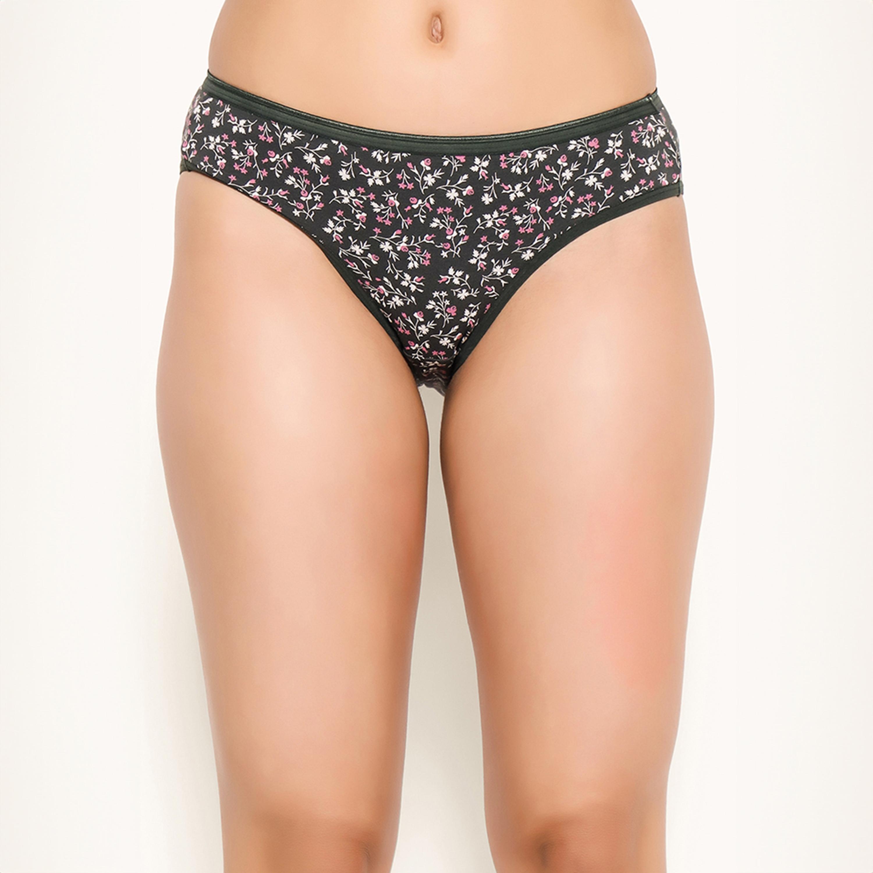 Clovia Pack of 3 Low Waist Leaf Print Women's Bikini Panties - Cotton-women-clothing-lingerie-panties-image-5