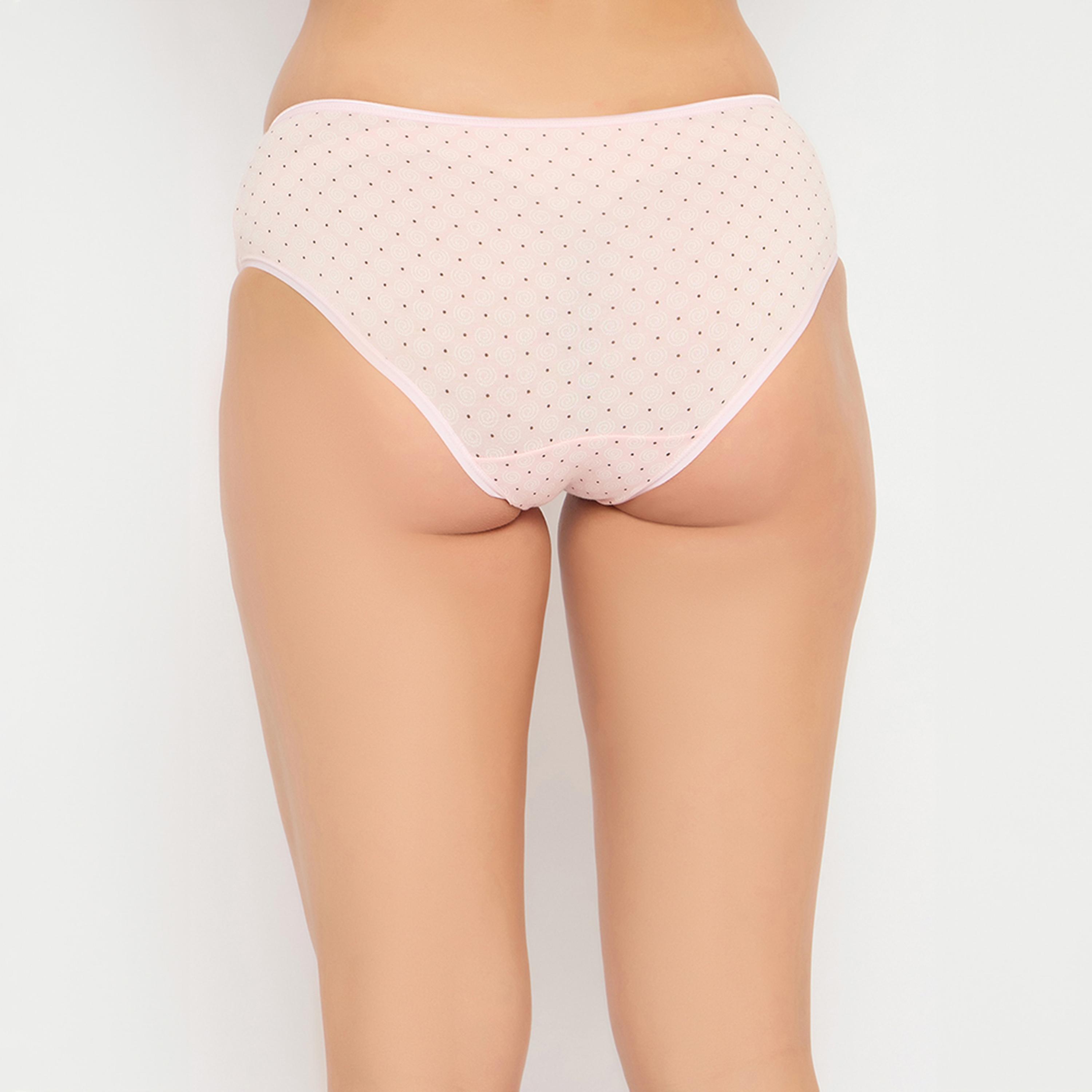 مجموعة من 3 سراويل داخلية هيبستر نسائية مطبوعة بخصر متوسط من كلوفيا - قطن-women-clothing-lingerie-panties-image-12