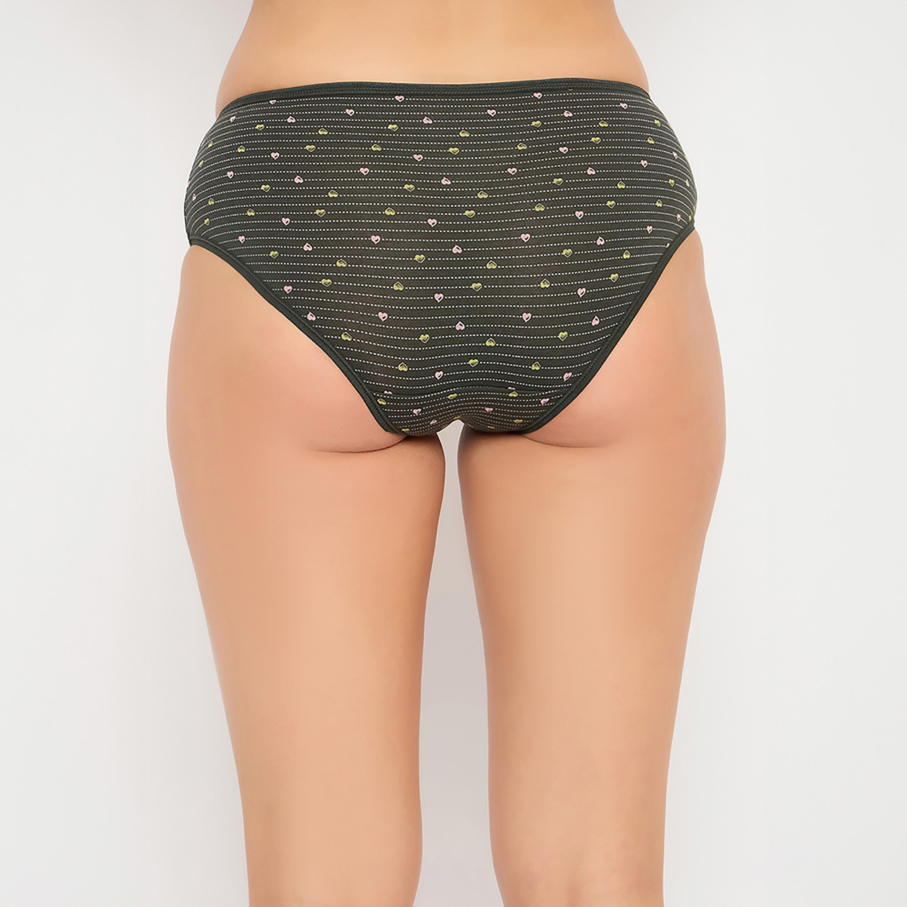 مجموعة من 3 سراويل داخلية هيبستر نسائية مطبوعة بخصر متوسط من كلوفيا - قطن-women-clothing-lingerie-panties-image-2