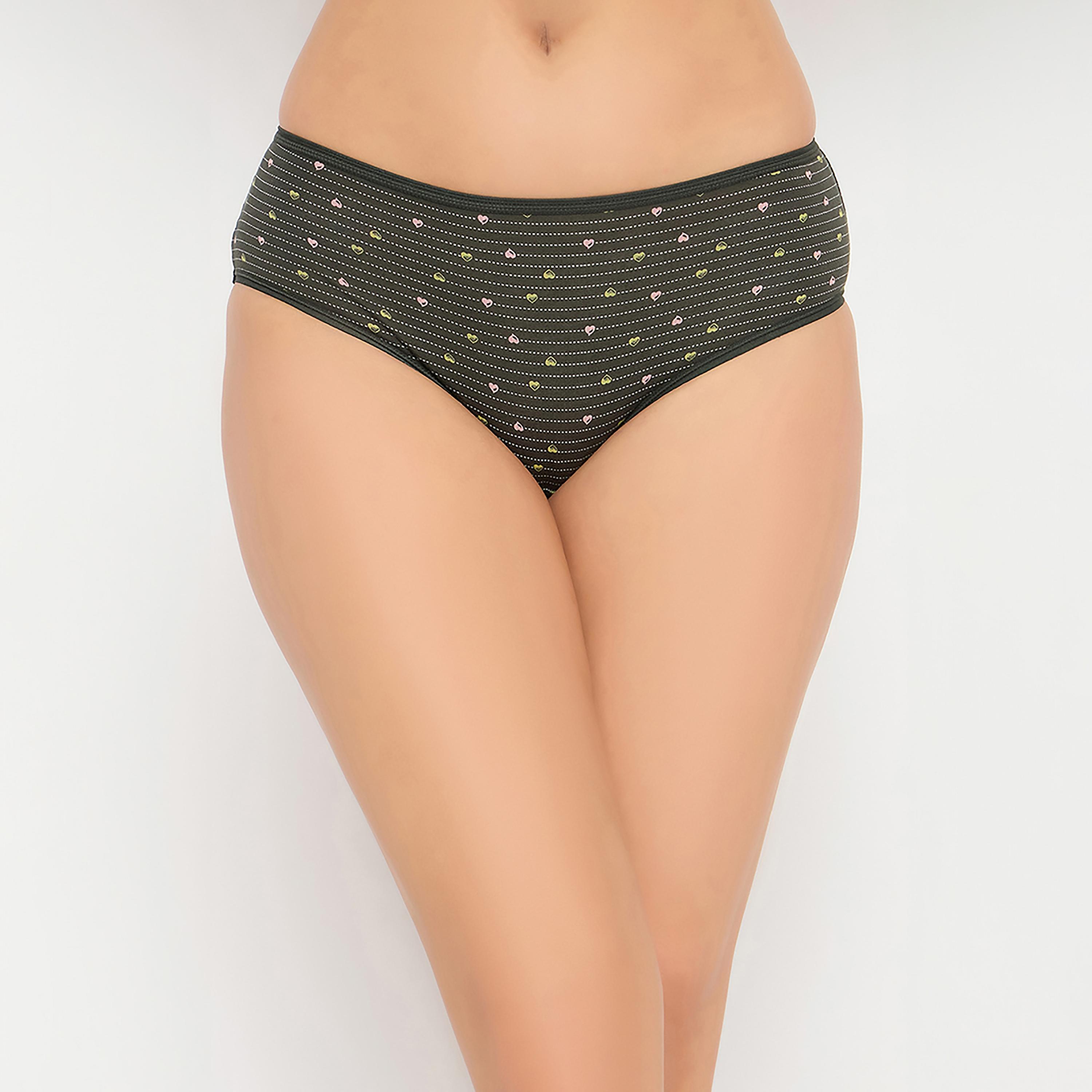 مجموعة من 3 سراويل داخلية هيبستر نسائية مطبوعة بخصر متوسط من كلوفيا - قطن-women-clothing-lingerie-panties-image-8