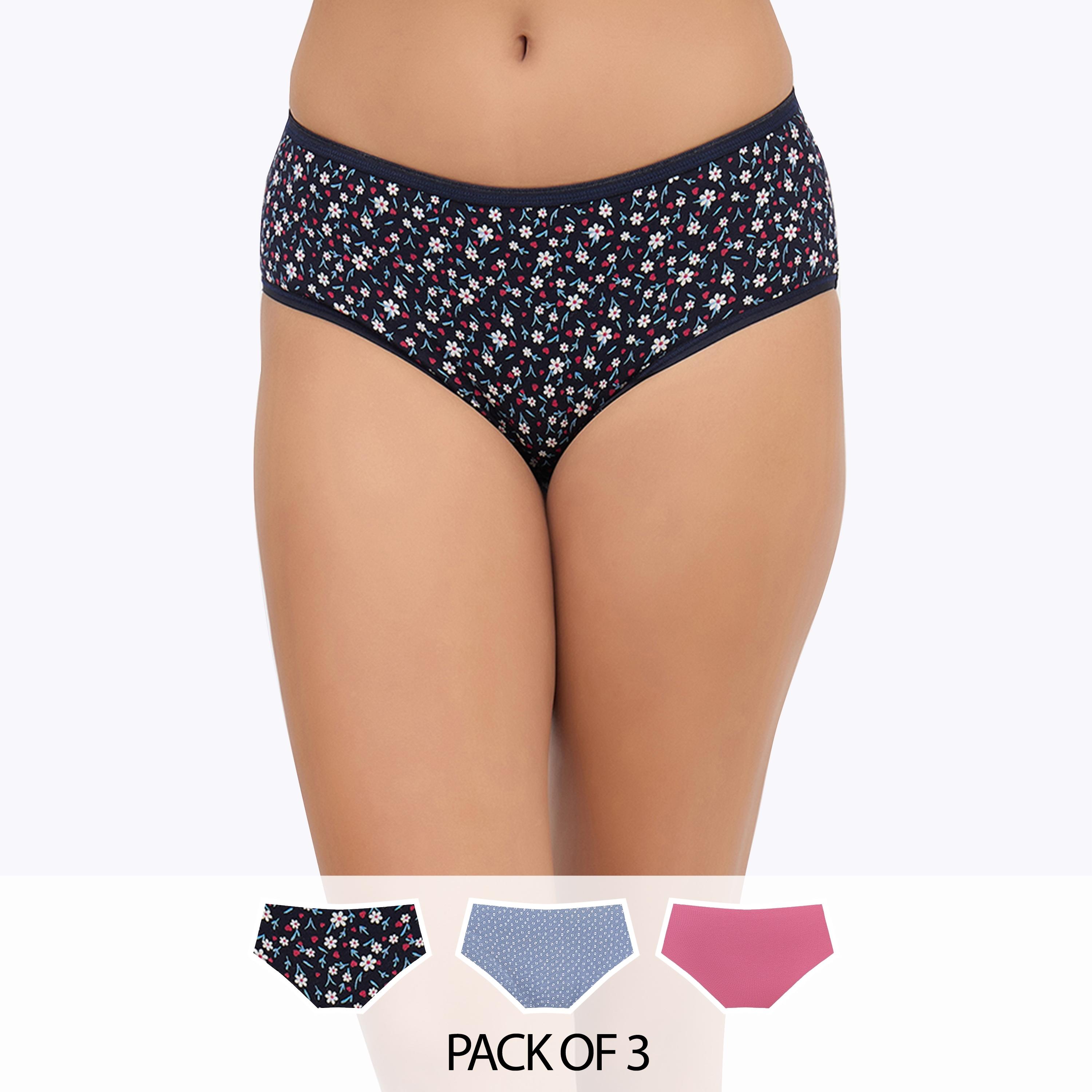 عبوة 3 سراويل هيجستر بخصر متوسط - قطن من كلوفيا-women-clothing-lingerie-panties-image-1