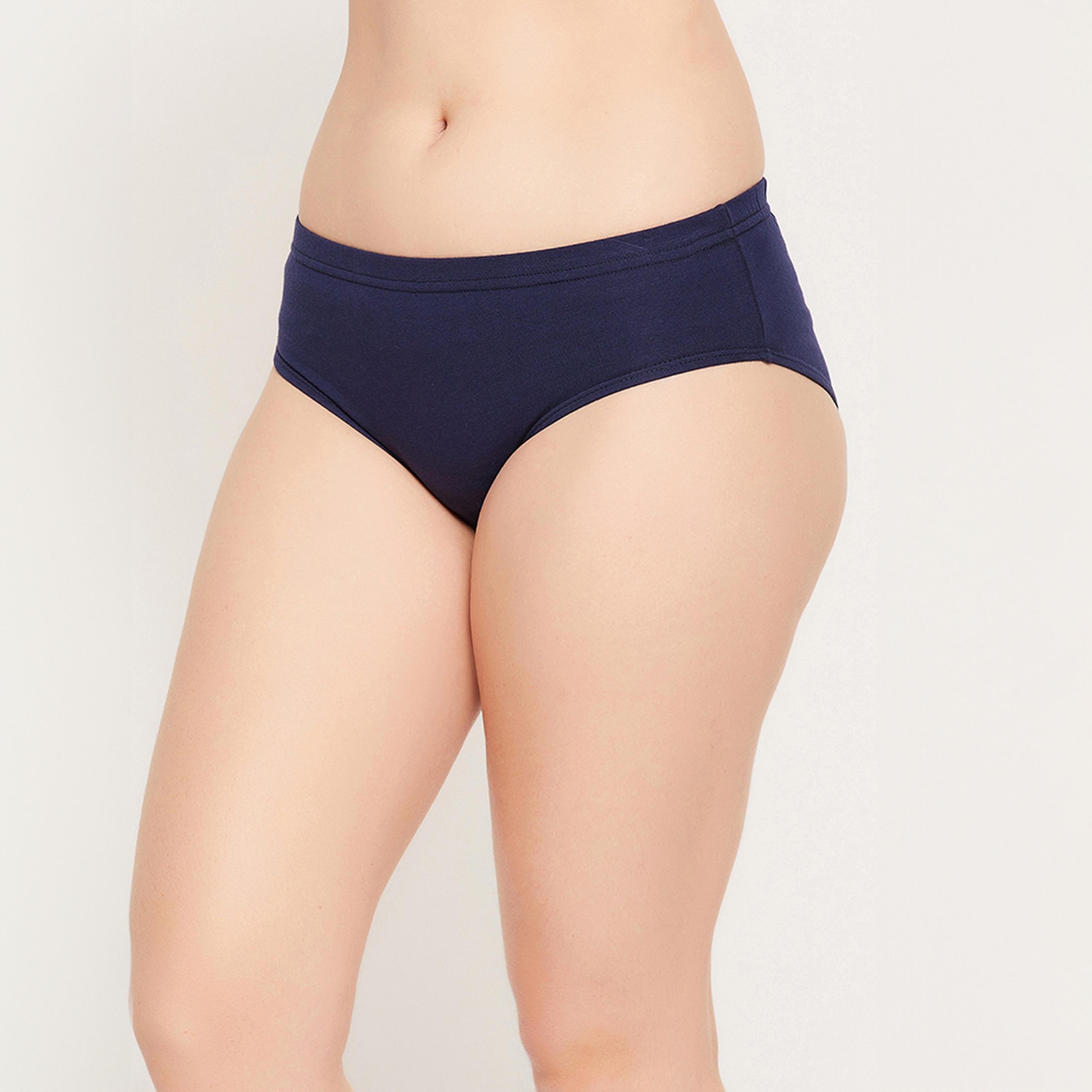 مجموعة من 3 سراويل داخلية هيبستر نسائية متوسطة الخصر مع مطاط داخلي من كلوفيا - قطن-women-clothing-lingerie-panties-image-3