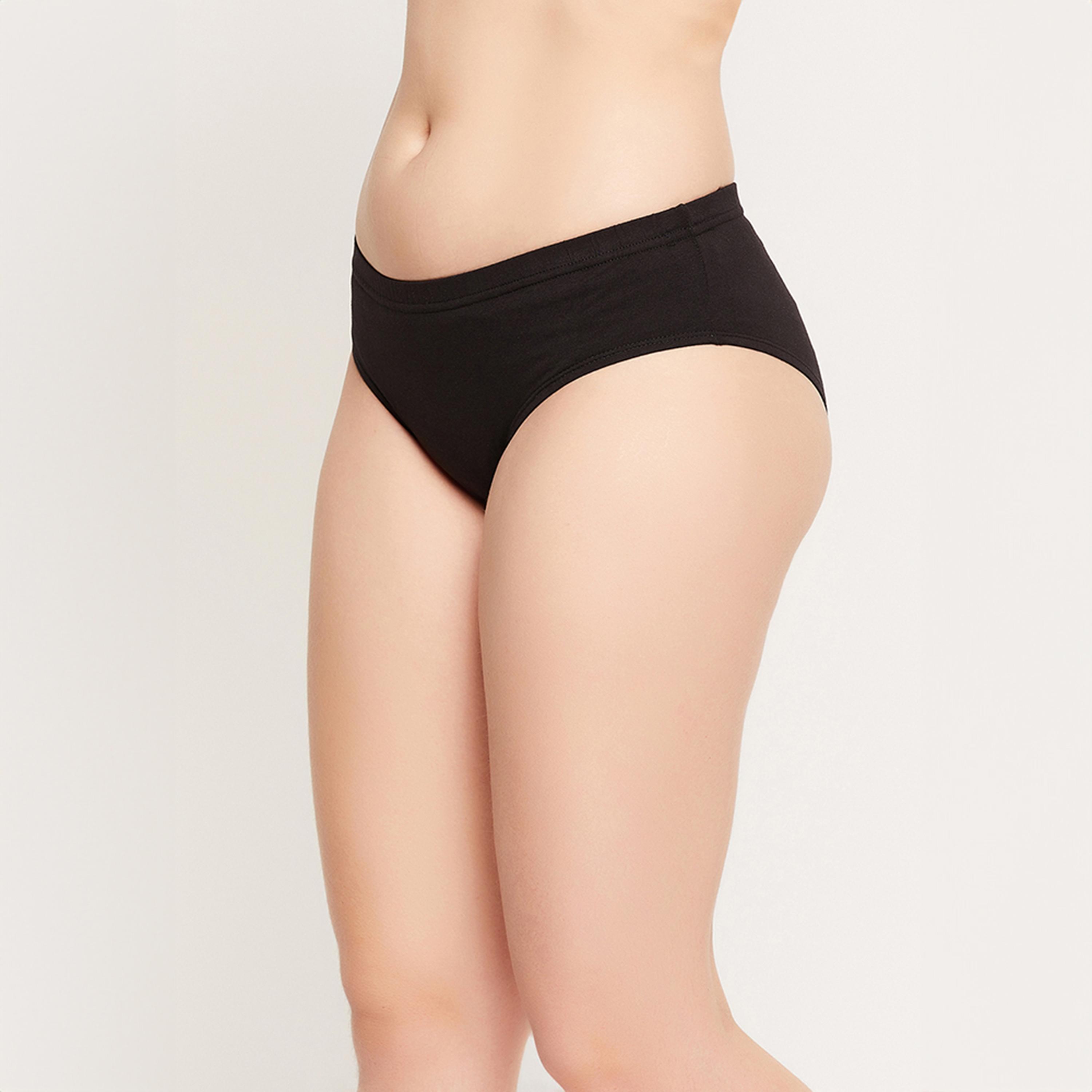 مجموعة من 3 سراويل داخلية هيبستر نسائية متوسطة الخصر مع مطاط داخلي من كلوفيا - قطن-women-clothing-lingerie-panties-image-4