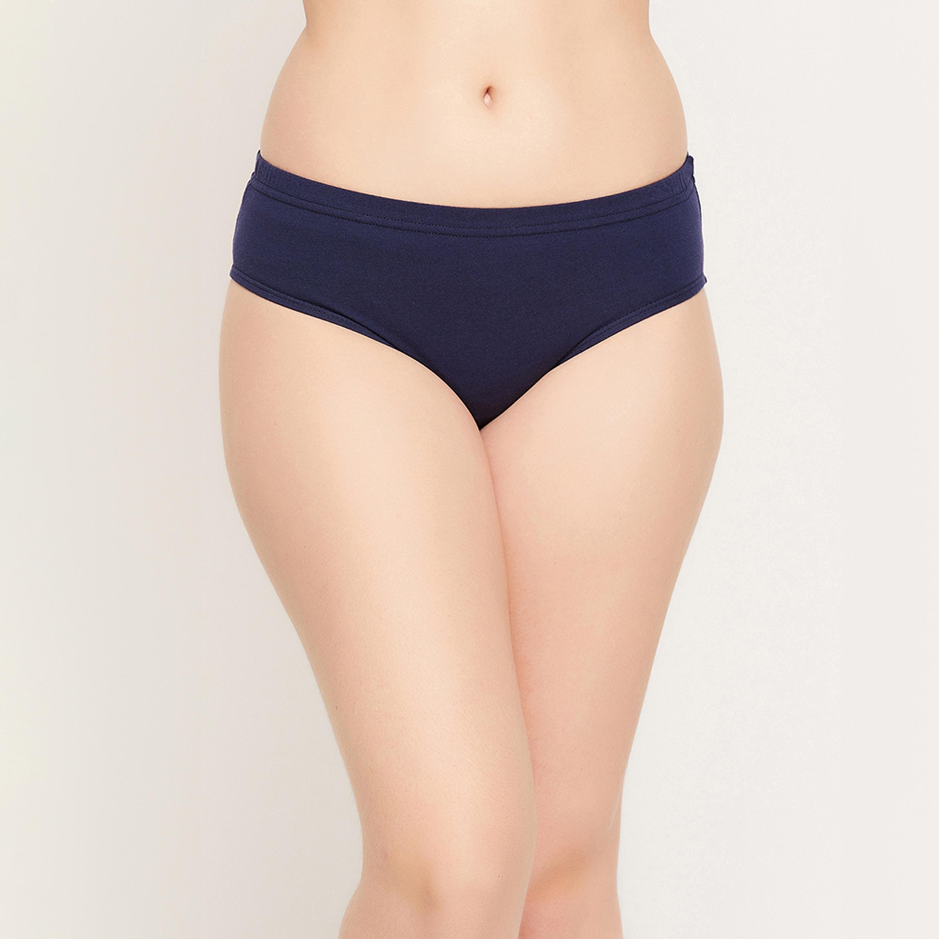 مجموعة من 3 سراويل داخلية هيبستر نسائية متوسطة الخصر مع مطاط داخلي من كلوفيا - قطن-women-clothing-lingerie-panties-image-5