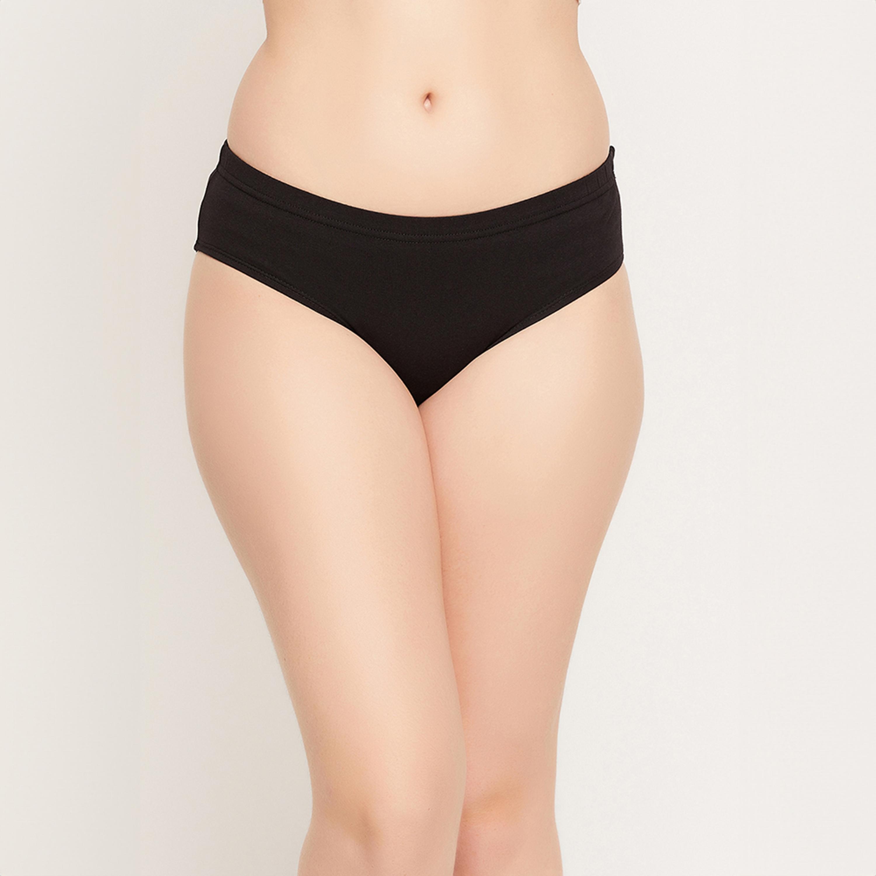 مجموعة من 3 سراويل داخلية هيبستر نسائية متوسطة الخصر مع مطاط داخلي من كلوفيا - قطن-women-clothing-lingerie-panties-image-6