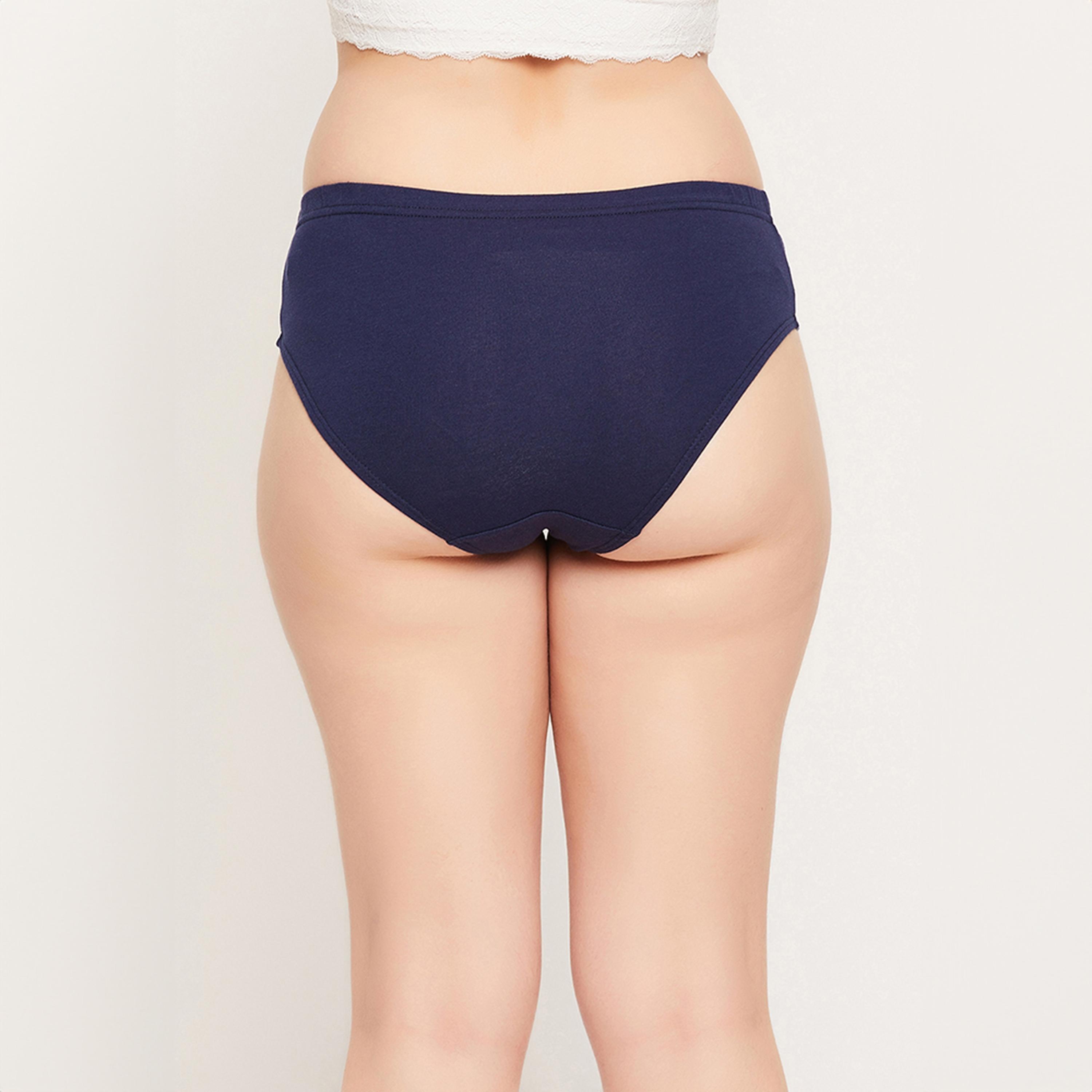 مجموعة من 3 سراويل داخلية هيبستر نسائية متوسطة الخصر مع مطاط داخلي من كلوفيا - قطن-women-clothing-lingerie-panties-image-7