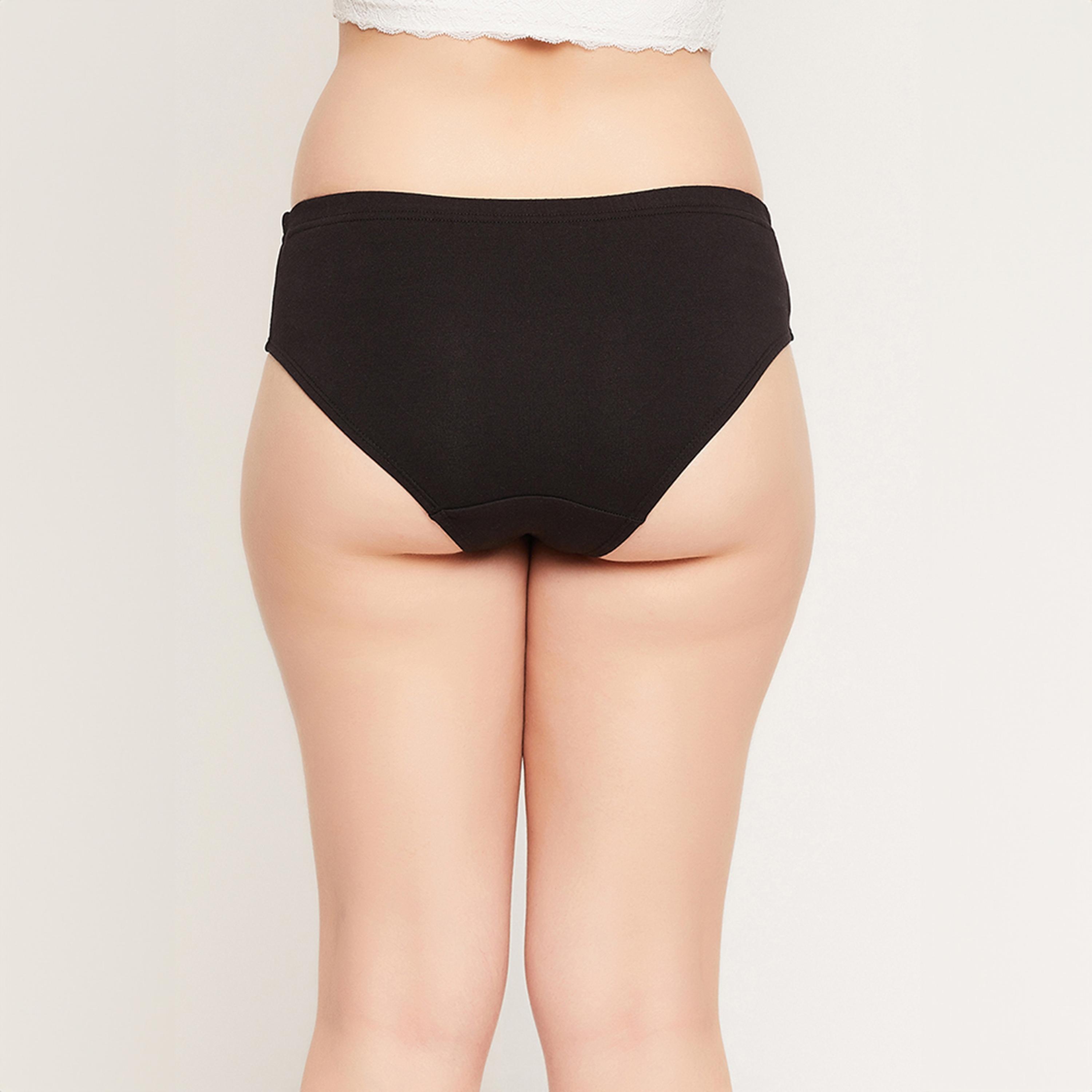 مجموعة من 3 سراويل داخلية هيبستر نسائية متوسطة الخصر مع مطاط داخلي من كلوفيا - قطن-women-clothing-lingerie-panties-image-8