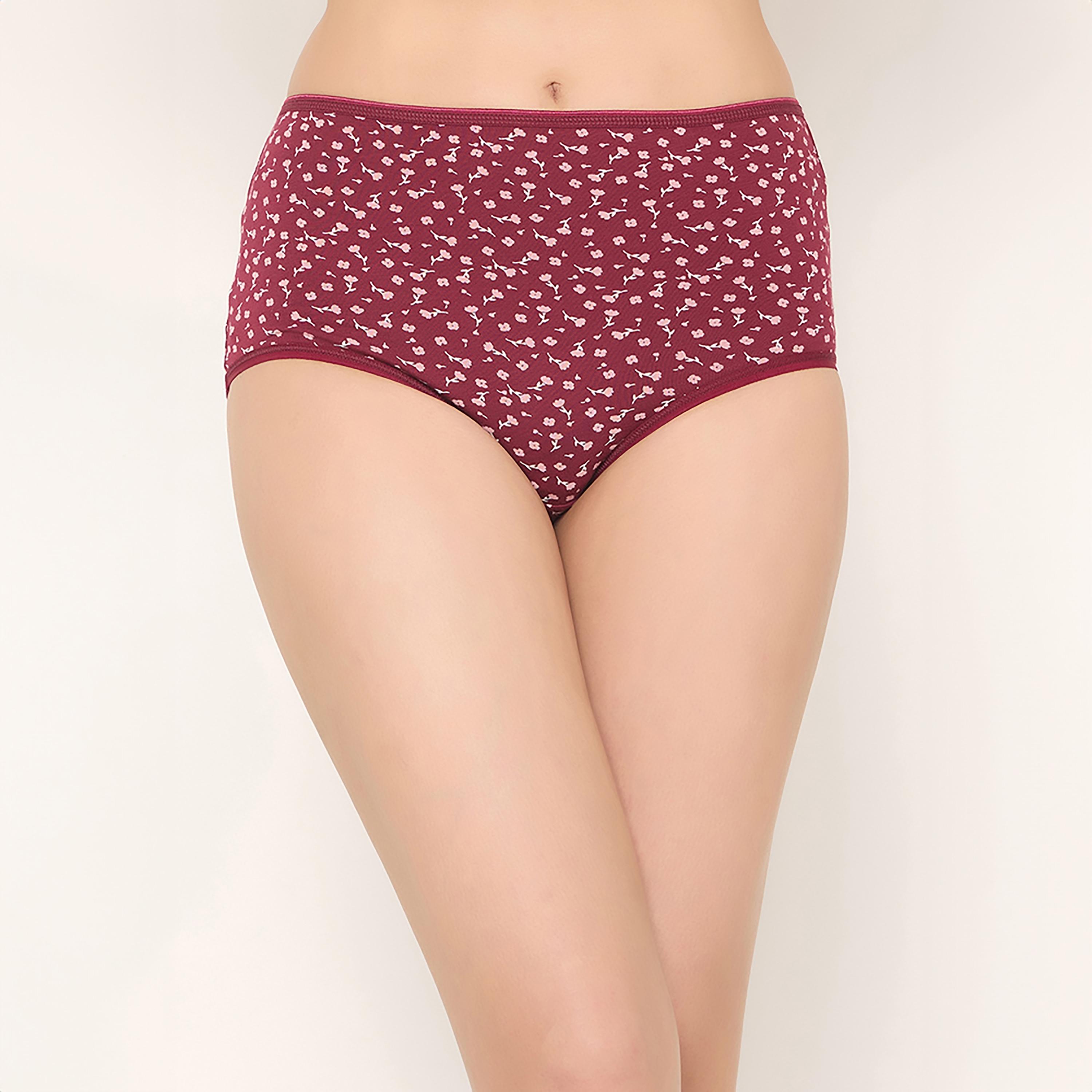 عبوة 3 سراويل هيجستر بخصر عالٍ وطبعة - قطن من كلوفيا-women-clothing-lingerie-panties-image-10