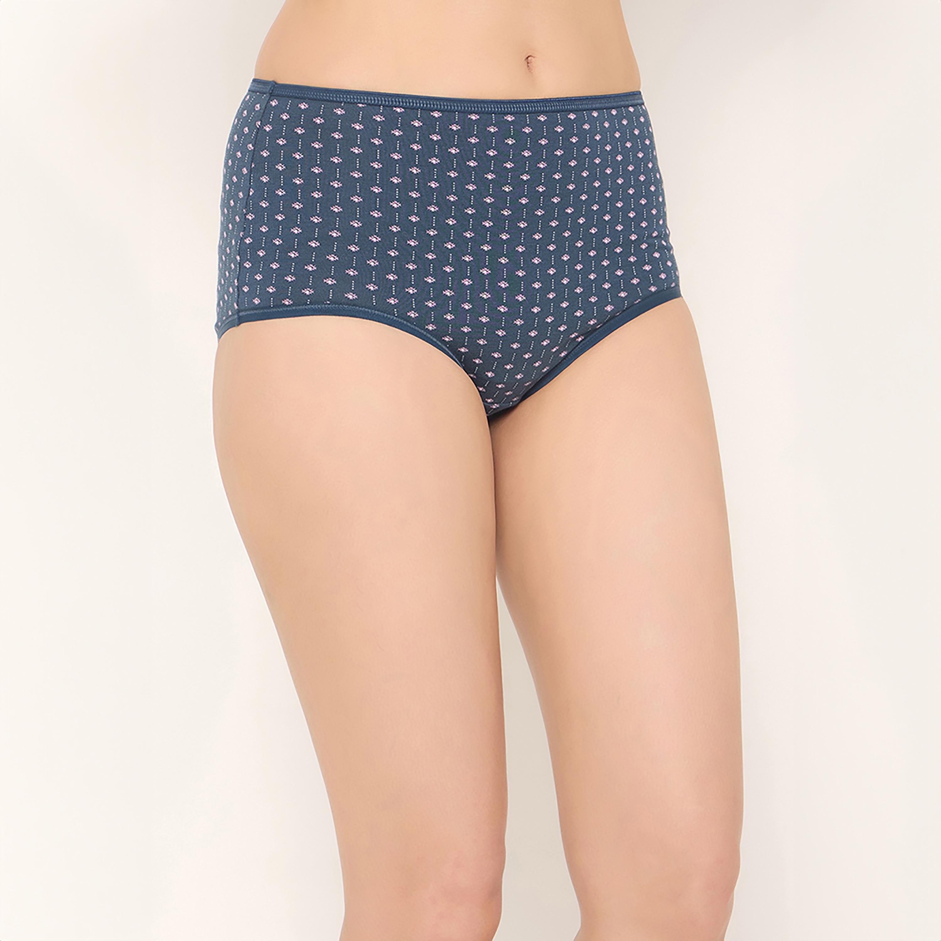عبوة 3 سراويل هيجستر بخصر عالٍ وطبعة - قطن من كلوفيا-women-clothing-lingerie-panties-image-2