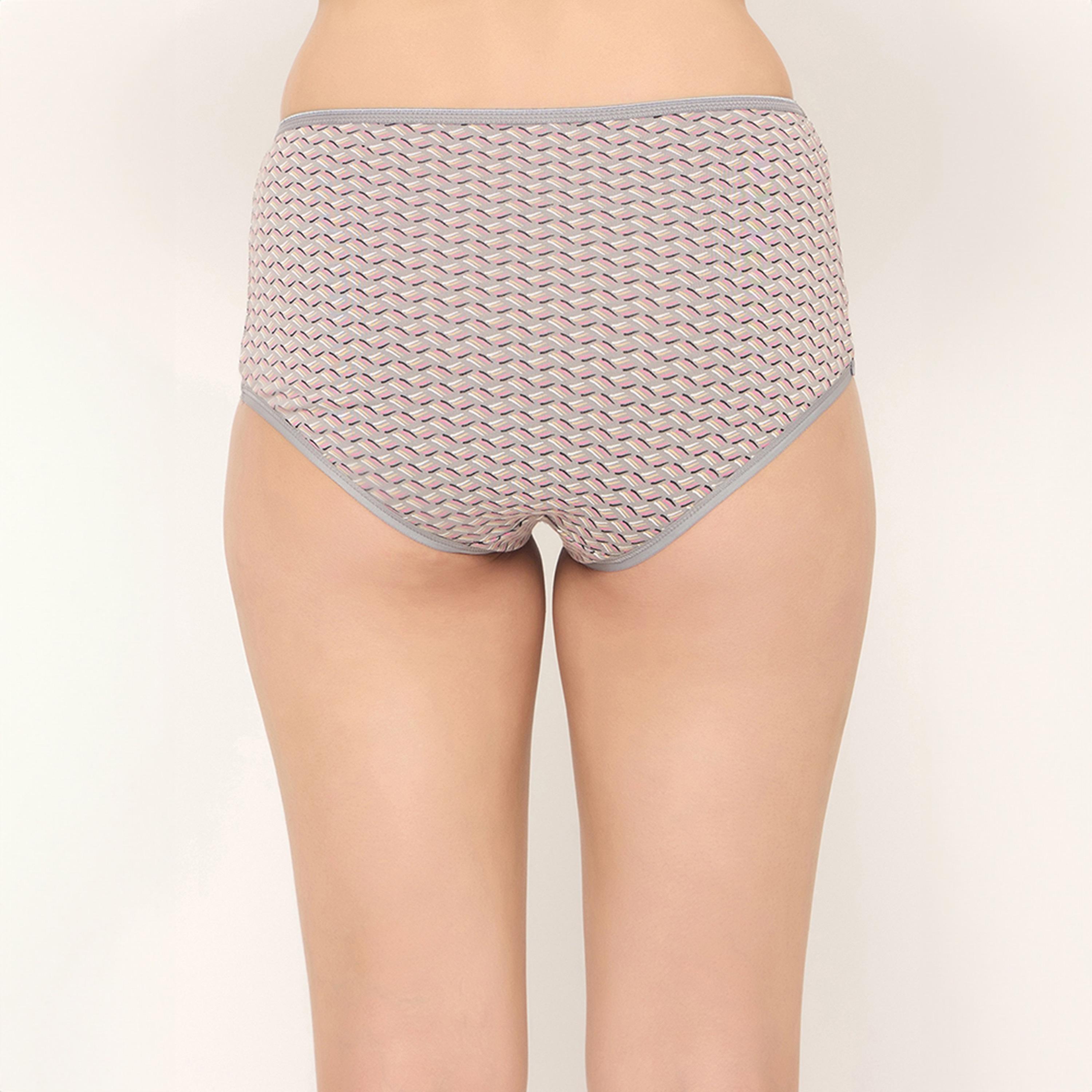 عبوة 3 سراويل هيجستر بخصر عالٍ وطبعة - قطن من كلوفيا-women-clothing-lingerie-panties-image-3