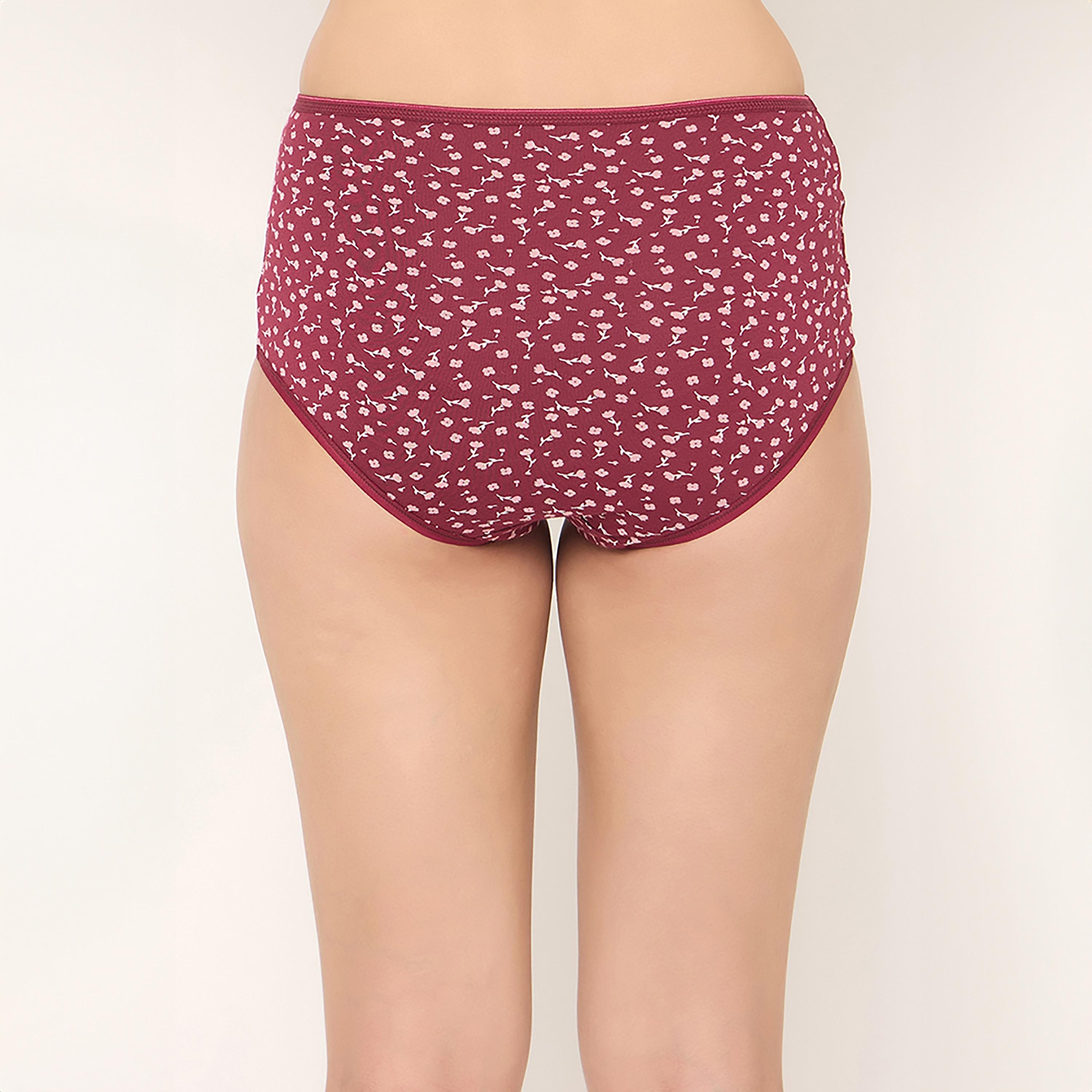 عبوة 3 سراويل هيجستر بخصر عالٍ وطبعة - قطن من كلوفيا-women-clothing-lingerie-panties-image-4