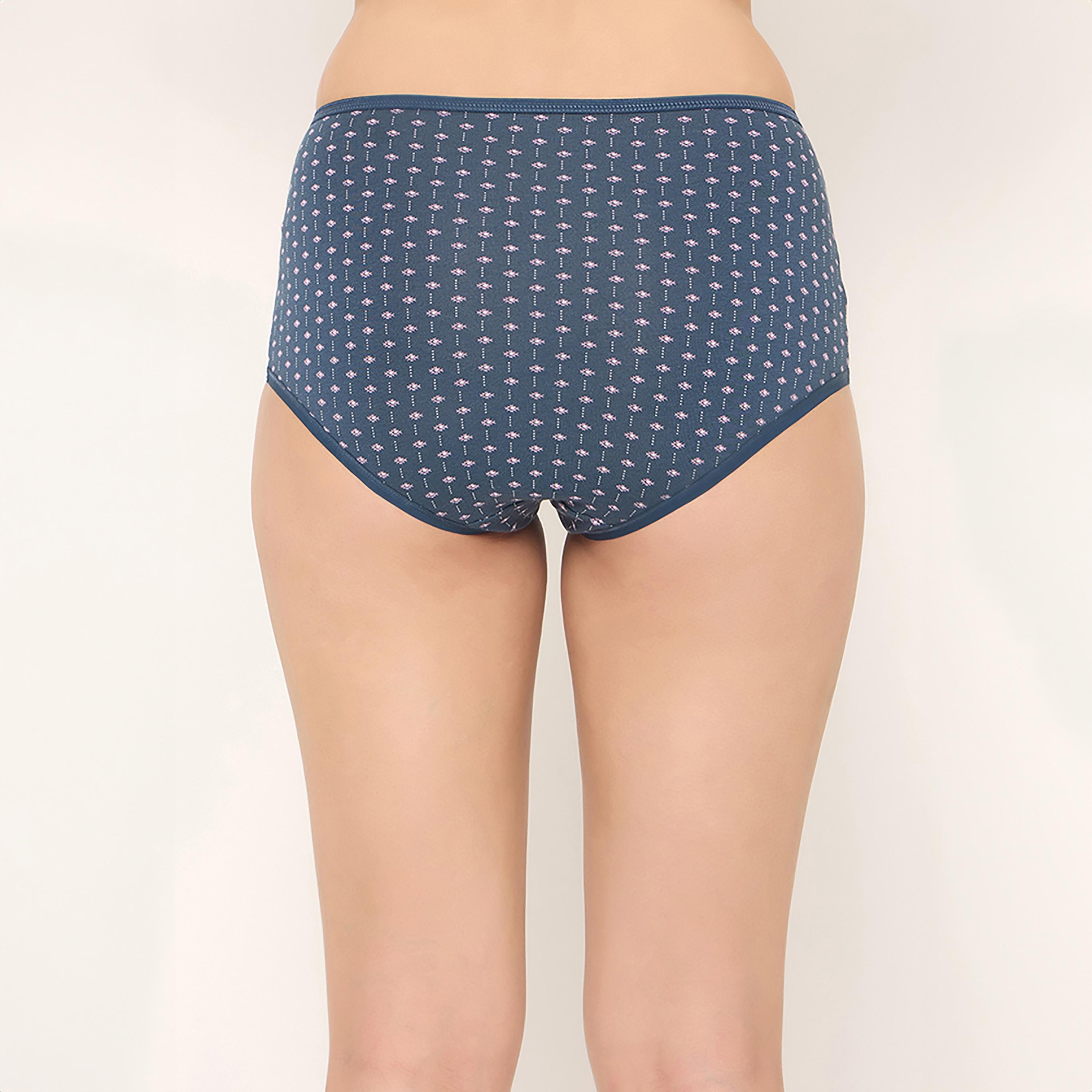 عبوة 3 سراويل هيجستر بخصر عالٍ وطبعة - قطن من كلوفيا-women-clothing-lingerie-panties-image-5