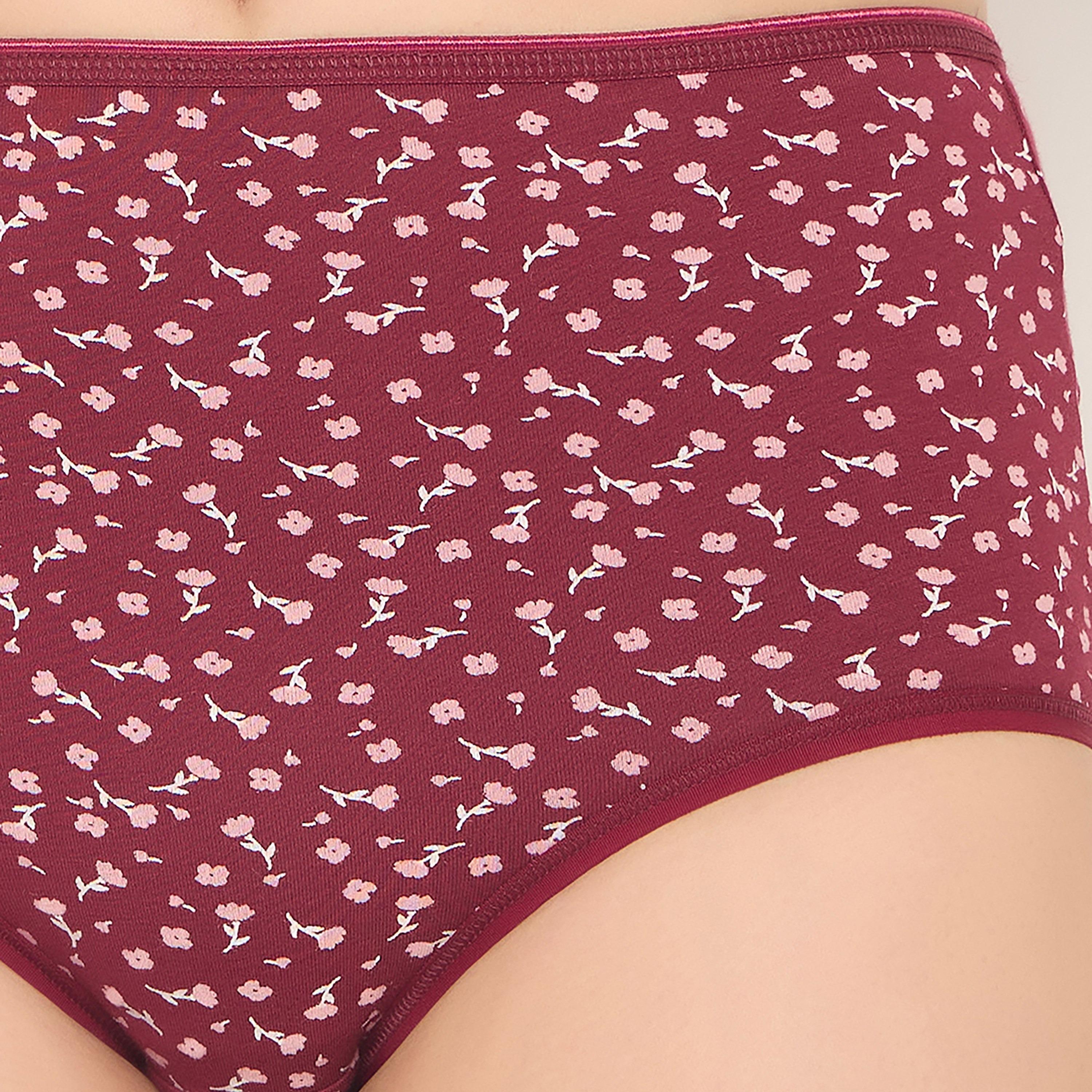 عبوة 3 سراويل هيجستر بخصر عالٍ وطبعة - قطن من كلوفيا-women-clothing-lingerie-panties-image-7