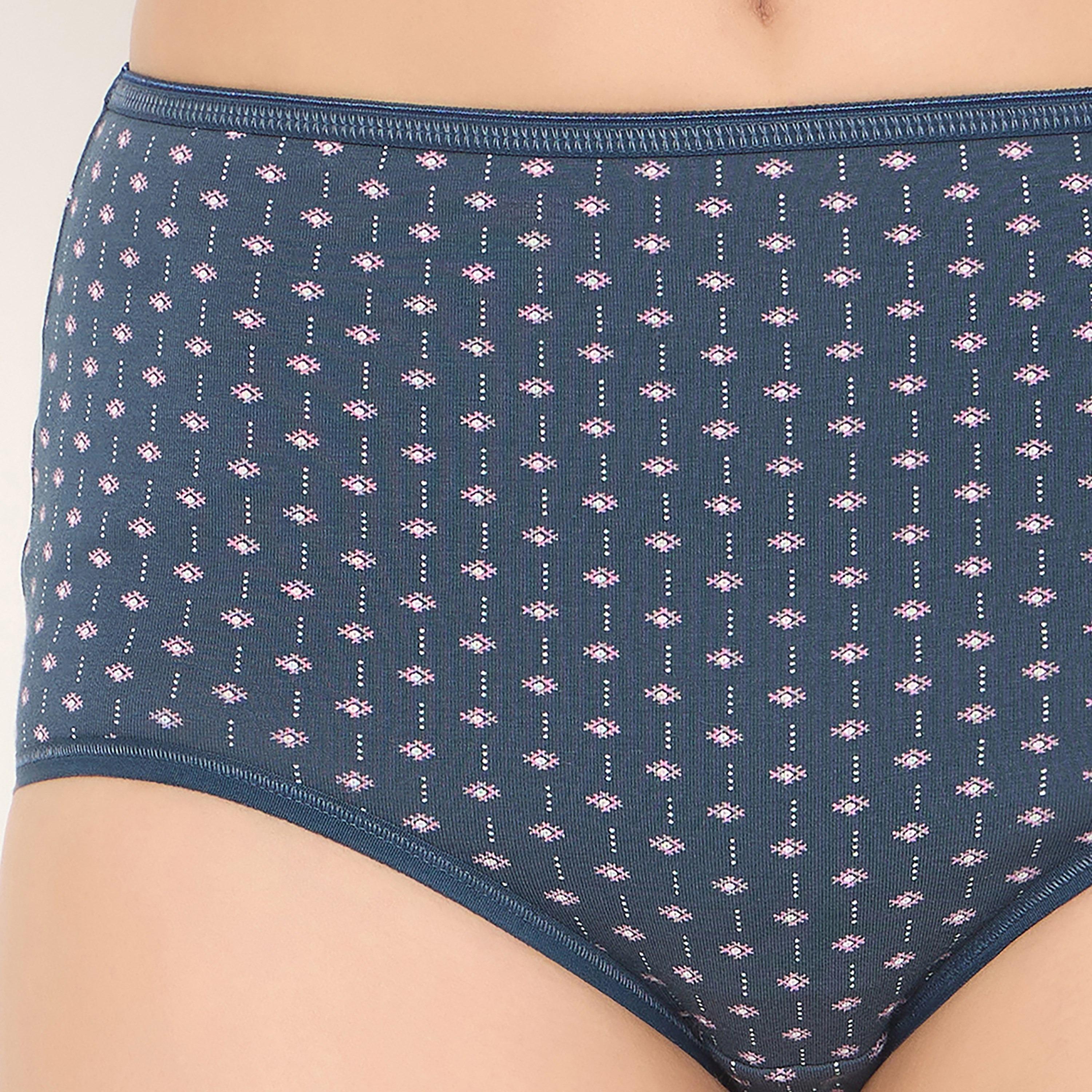 عبوة 3 سراويل هيجستر بخصر عالٍ وطبعة - قطن من كلوفيا-women-clothing-lingerie-panties-image-8