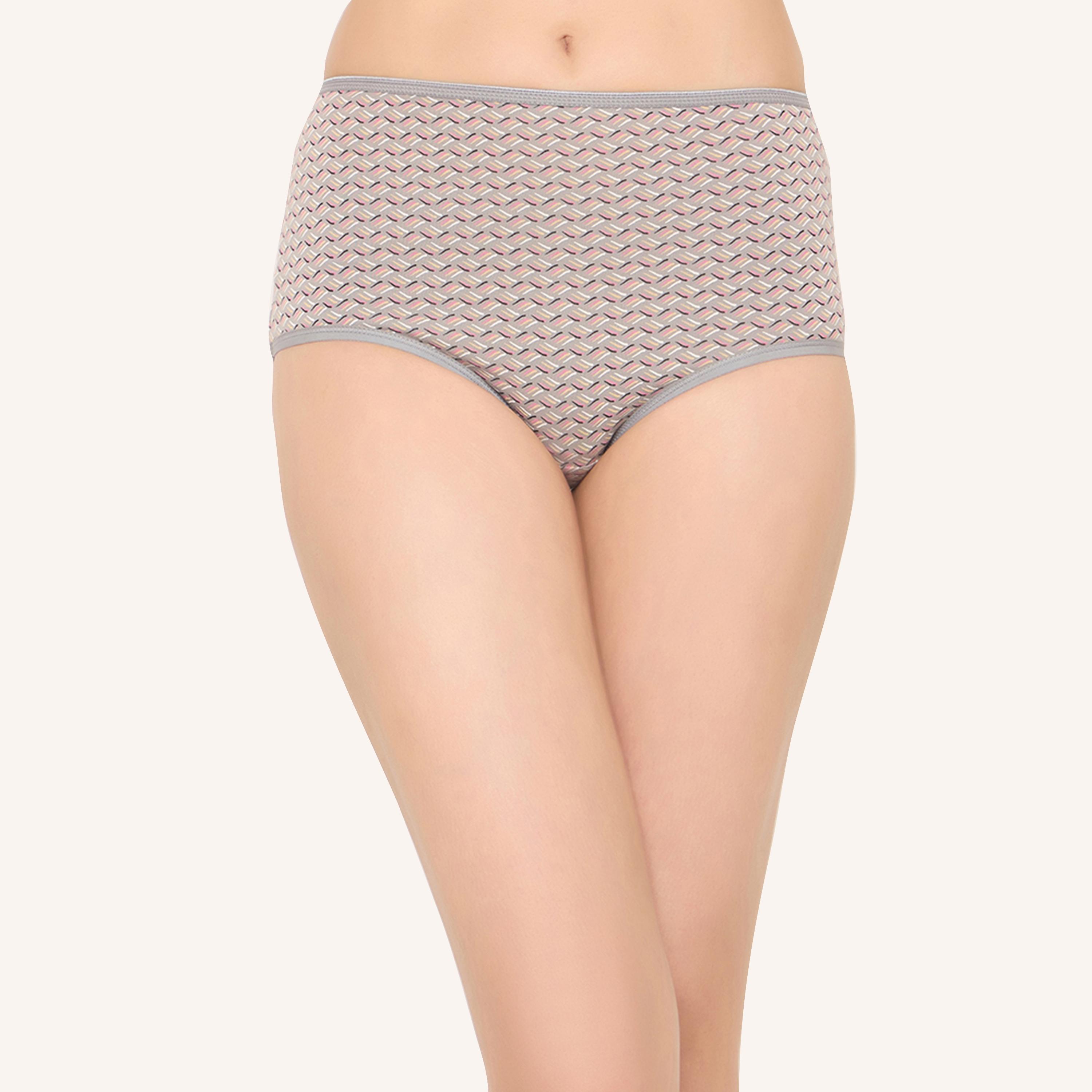 عبوة 3 سراويل هيجستر بخصر عالٍ وطبعة - قطن من كلوفيا-women-clothing-lingerie-panties-image-9