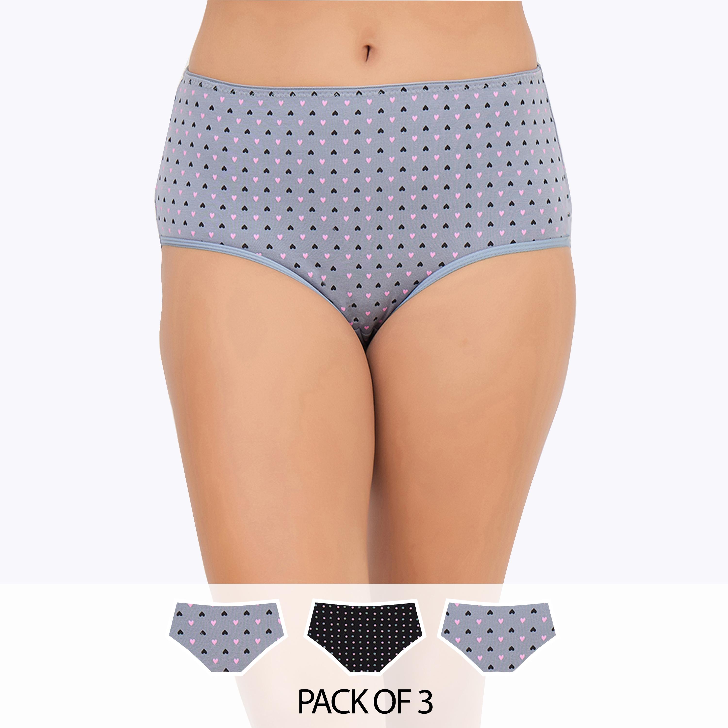 Clovia Pack of 3 High Waist Women's Hipster Panties - Cotton-women-clothing-lingerie-panties-image-1