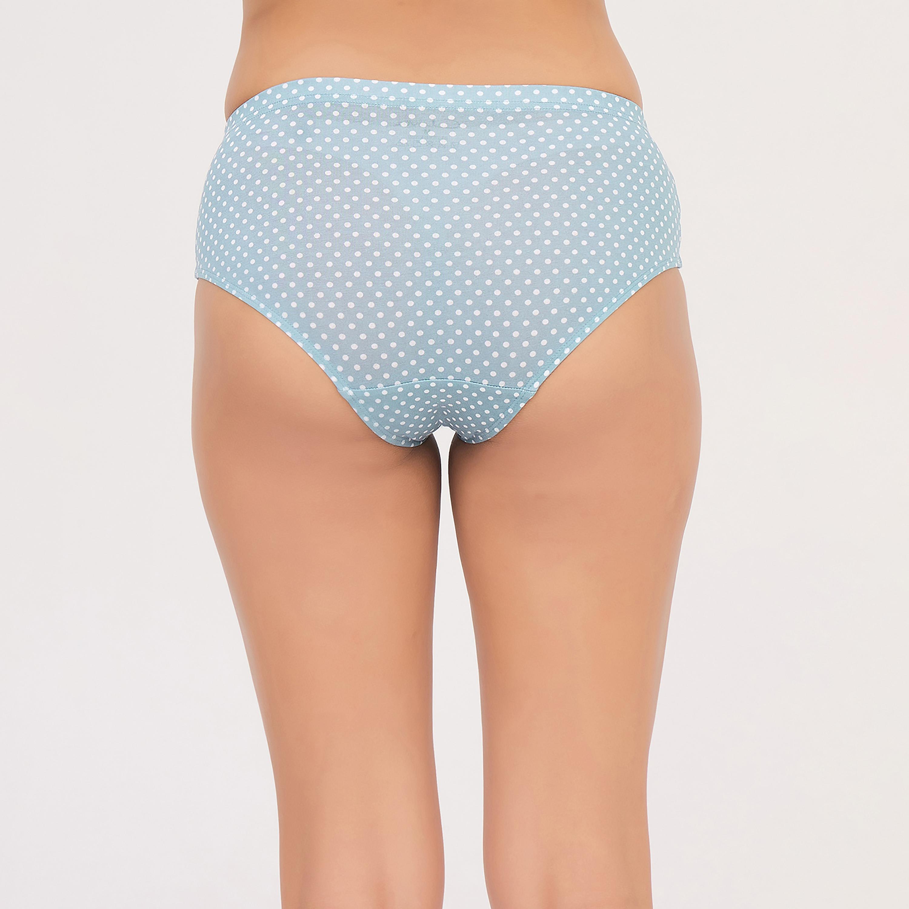 طقم سراويل داخلية قطن بولكا دوت هيبستر ومطاط داخلي 3 قطع للنساء من كلوفيا-women-clothing-lingerie-panties-image-6