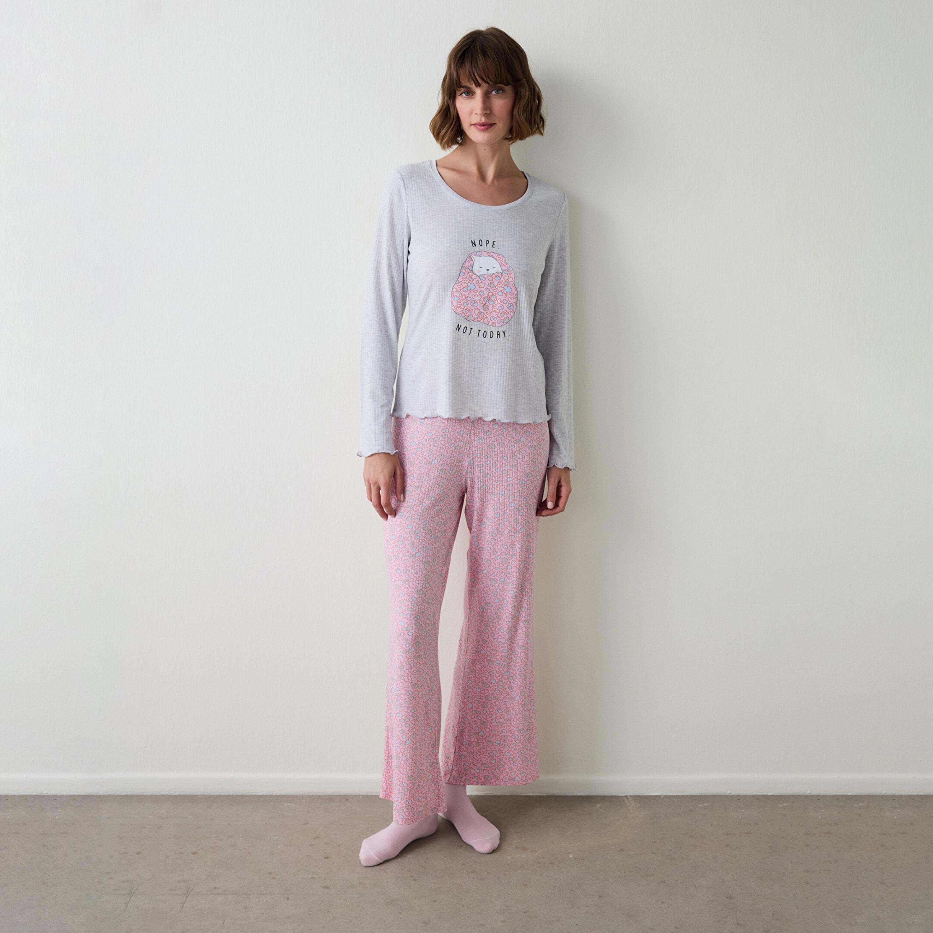 Penti Classic Fit Graphic Print Round Neck Long Sleeves Women's Top-women-clothing-nightwear-pyjamas-tops-image-2