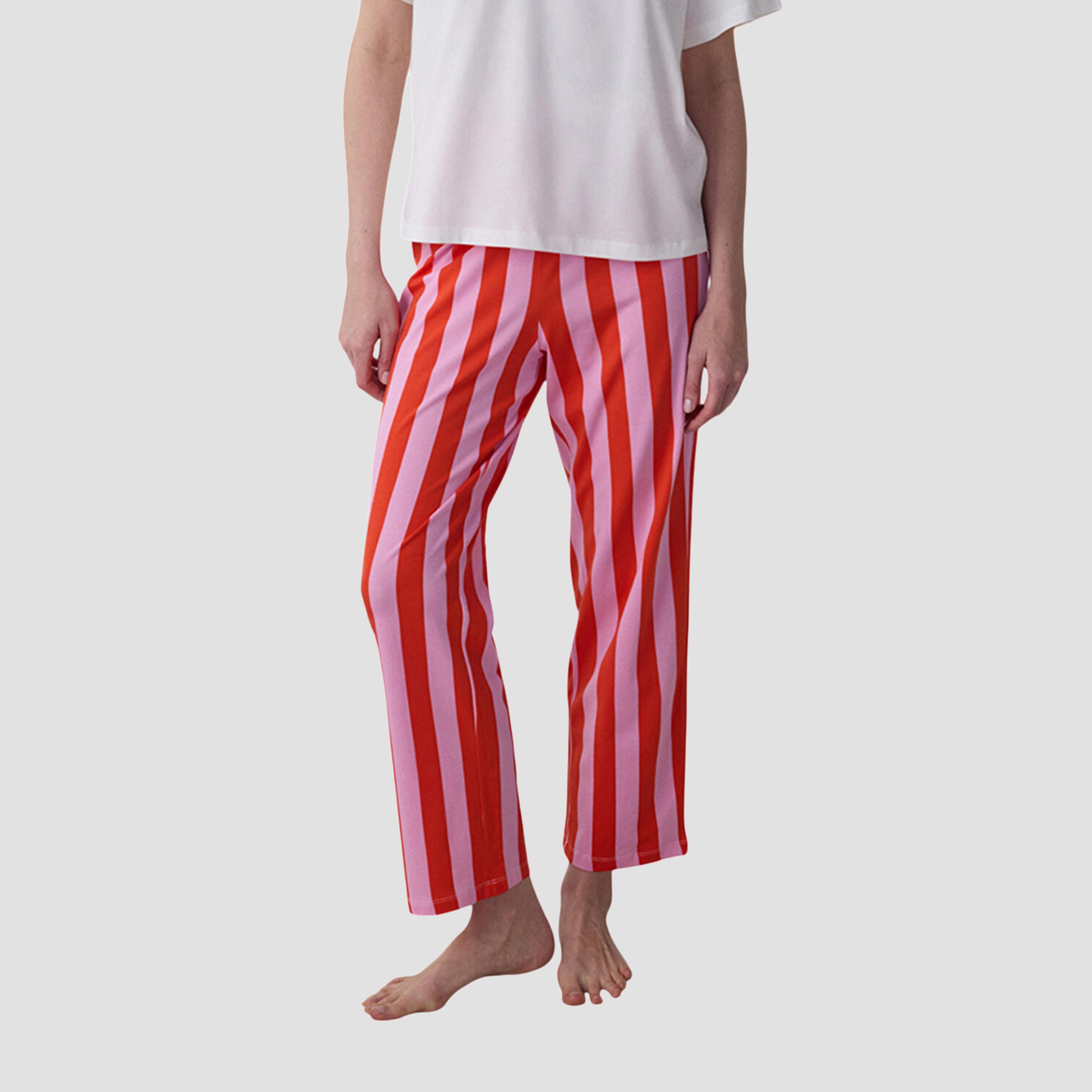 Penti Striped Women's T-Shirt and Pyjama Set-women-clothing-nightwear-pyjamas-longsets-image-3