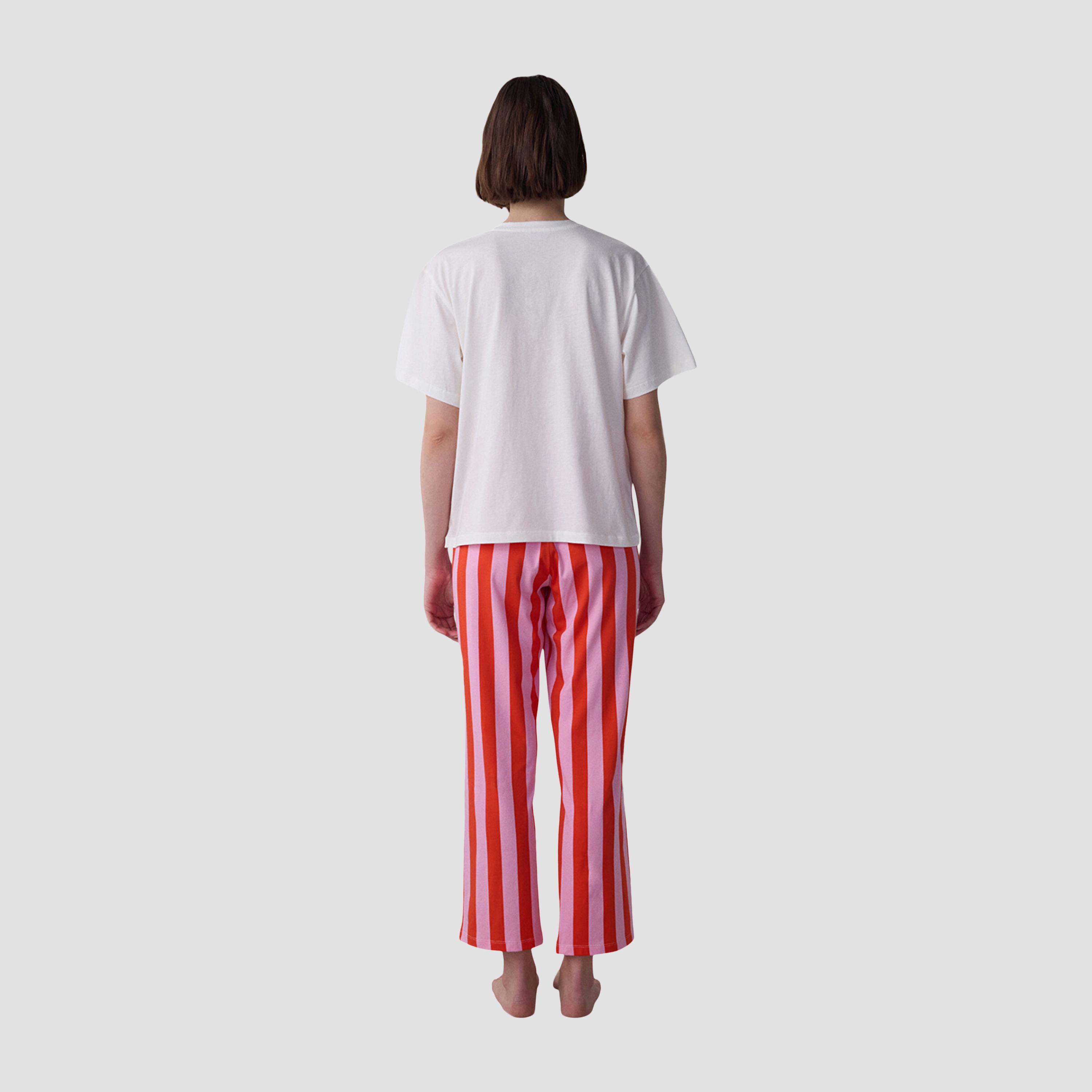 Penti Striped Women's T-Shirt and Pyjama Set-women-clothing-nightwear-pyjamas-longsets-image-4