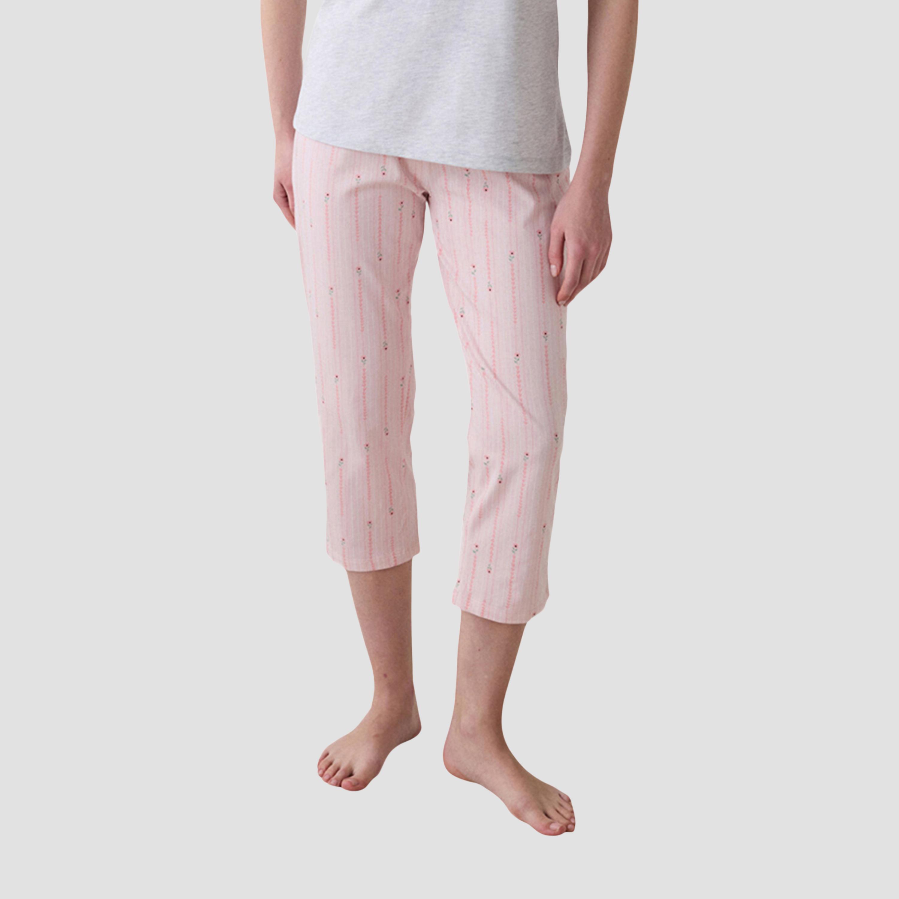 Penti Floral Print Women's T-Shirt and Capri Set-women-clothing-nightwear-pyjamas-longsets-image-3