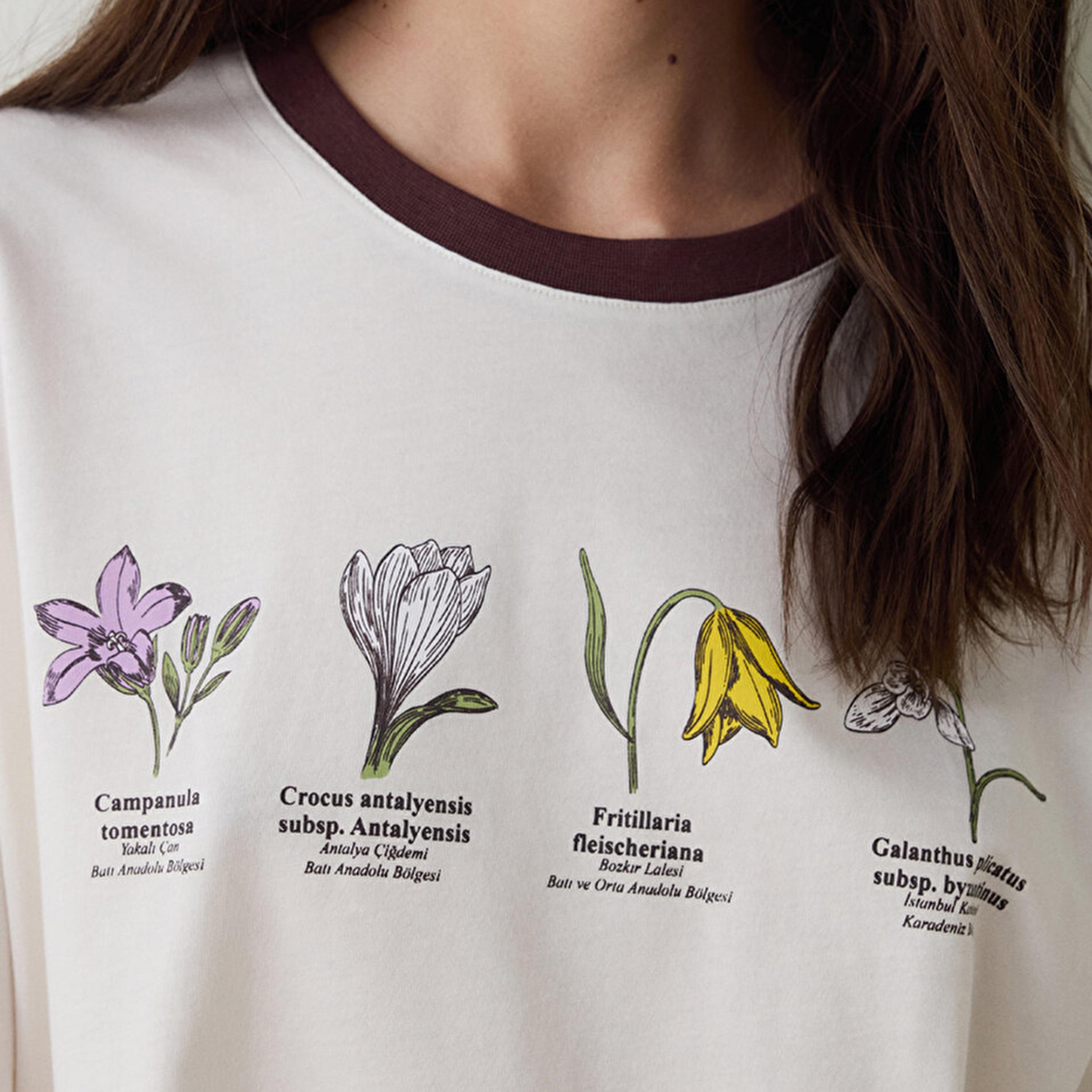 طقم نسائي قطني بطبعة زهور مكون من تيشيرت وشورت من بنتي-women-clothing-nightwear-pyjamas-shortsets-image-4