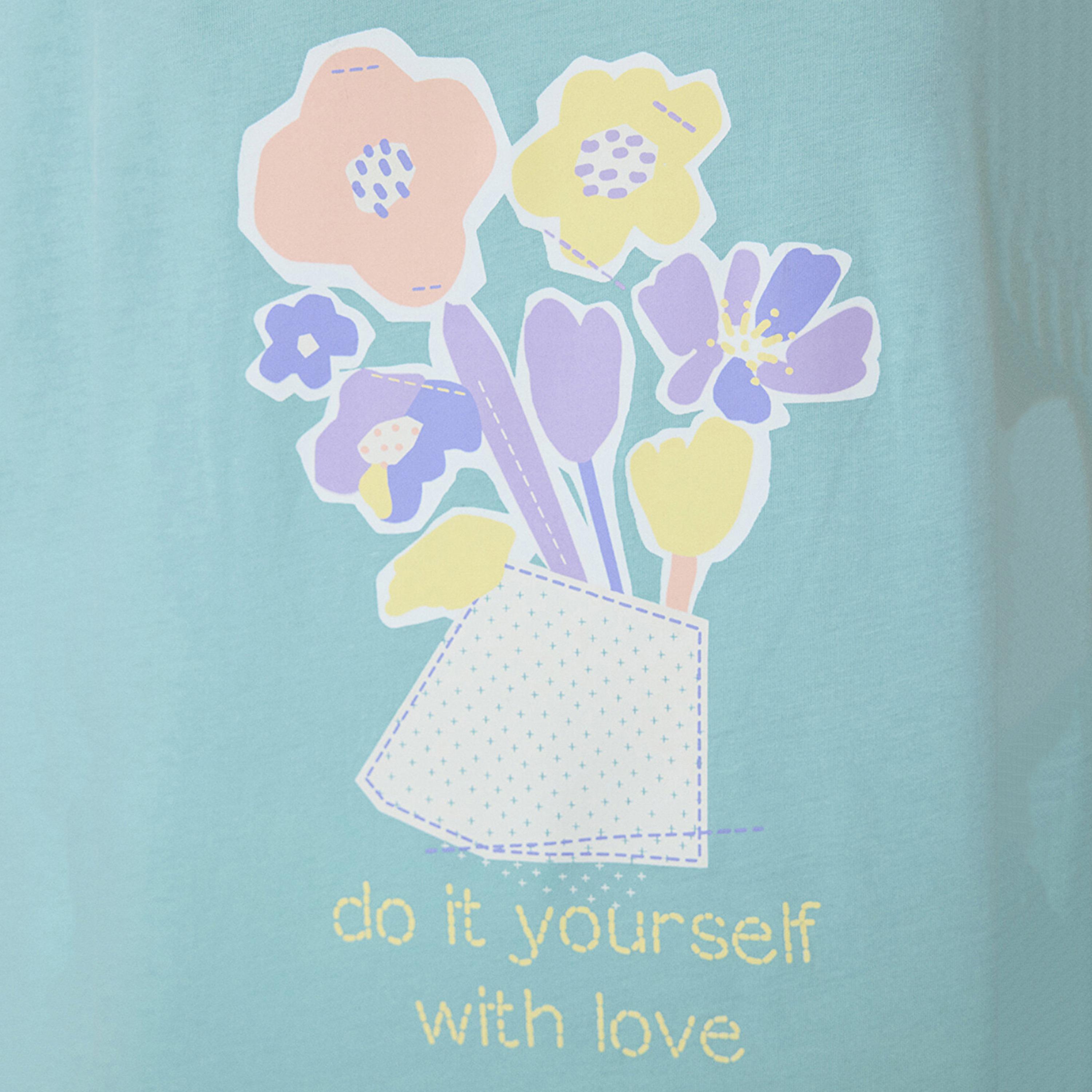 طقم تي شيرت وبيجامة نسائي بطبعة زهور من بينتي-women-clothing-nightwear-pyjamas-longsets-image-6
