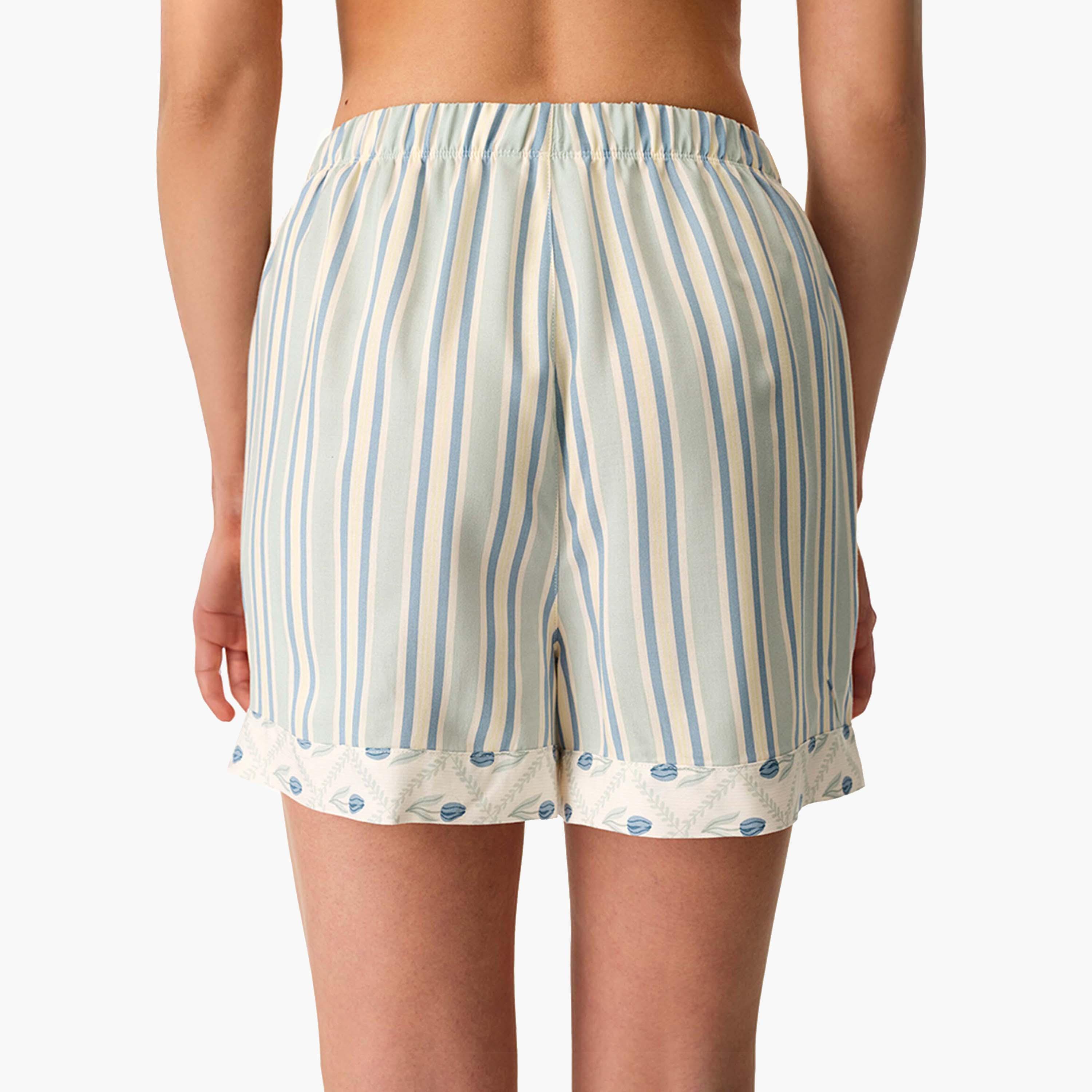 Penti Stripes High-Rise Elasticated Waist Women's Shorts-women-clothing-shorts-image-2