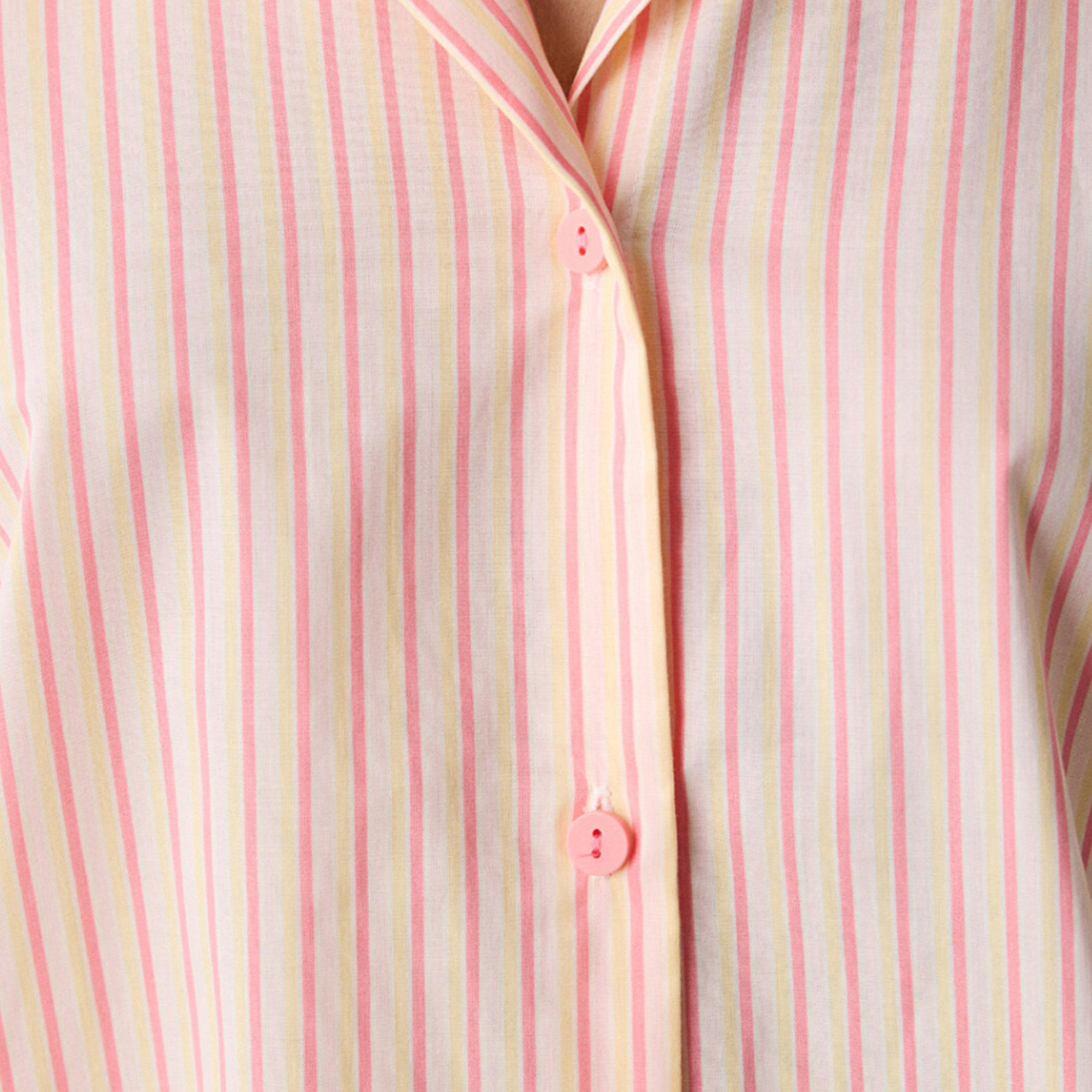 طقم قميص وبيجامة نسائي مخطط من بينتي-women-clothing-nightwear-pyjamas-longsets-image-6