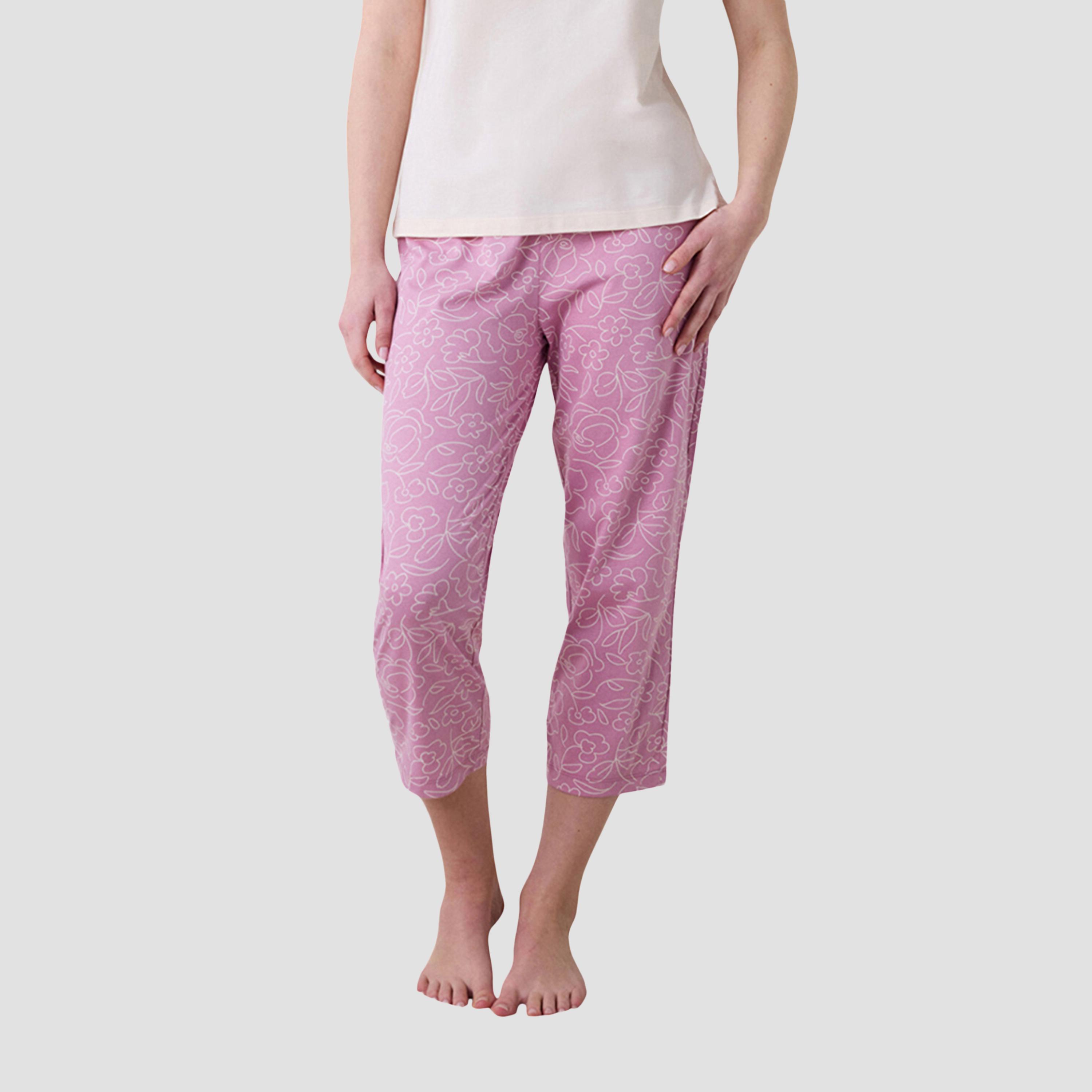 Penti Floral Print Women's T-Shirt and Capri Set-women-clothing-nightwear-pyjamas-longsets-image-3
