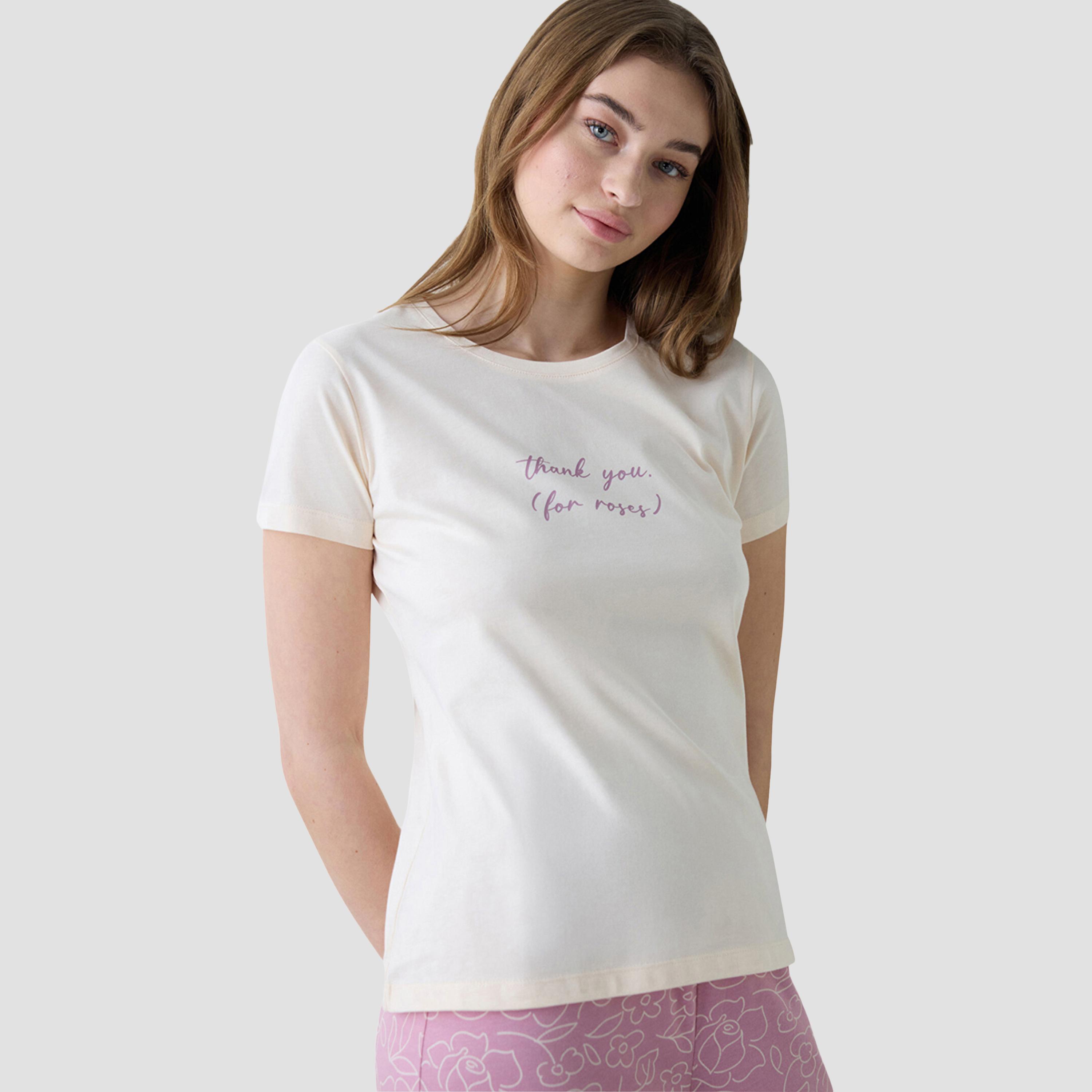 Penti Floral Print Women's T-Shirt and Capri Set-women-clothing-nightwear-pyjamas-longsets-image-5