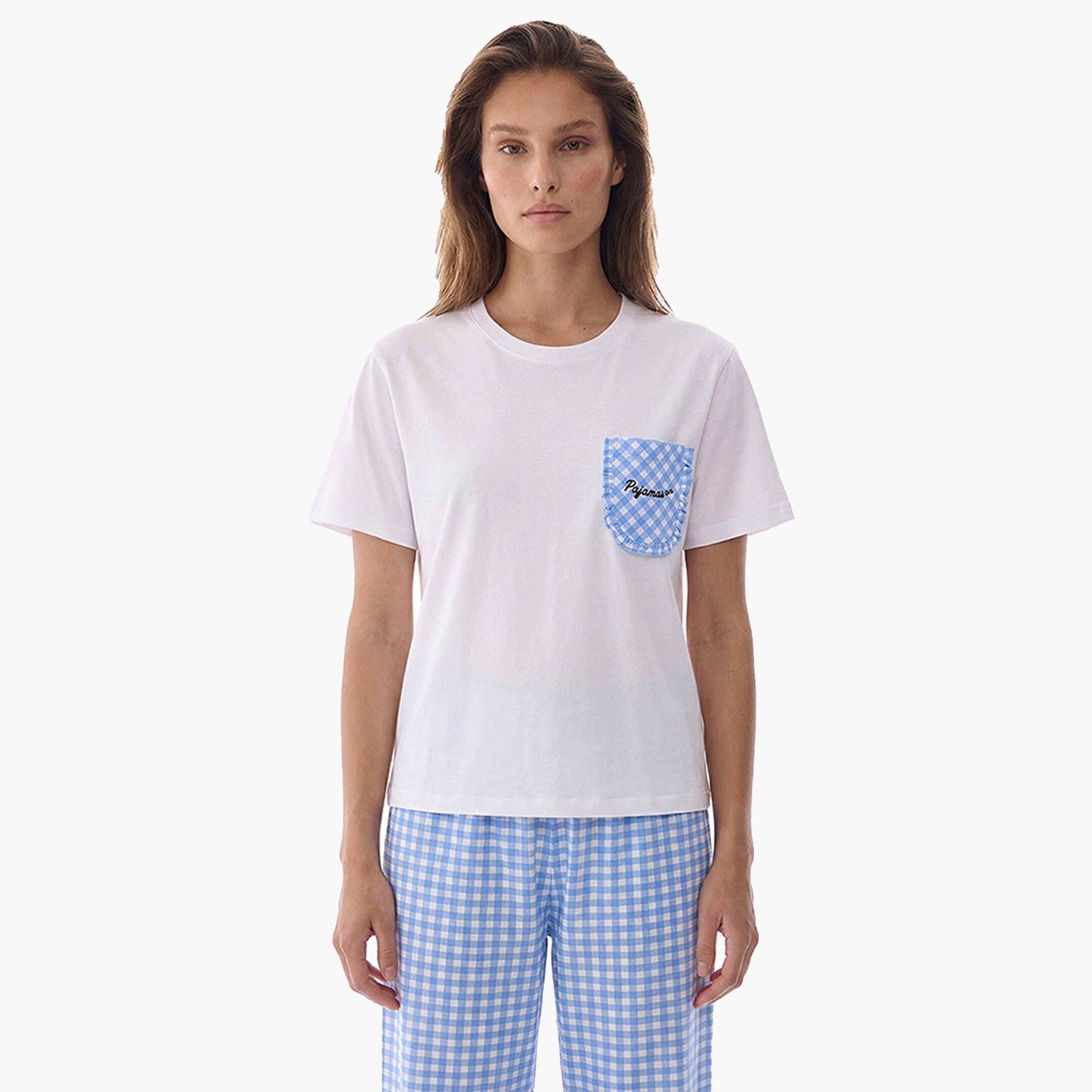Penti Women's Checked T-Shirt & Pyjama Set-women-clothing-nightwear-pyjamas-longsets-image-3