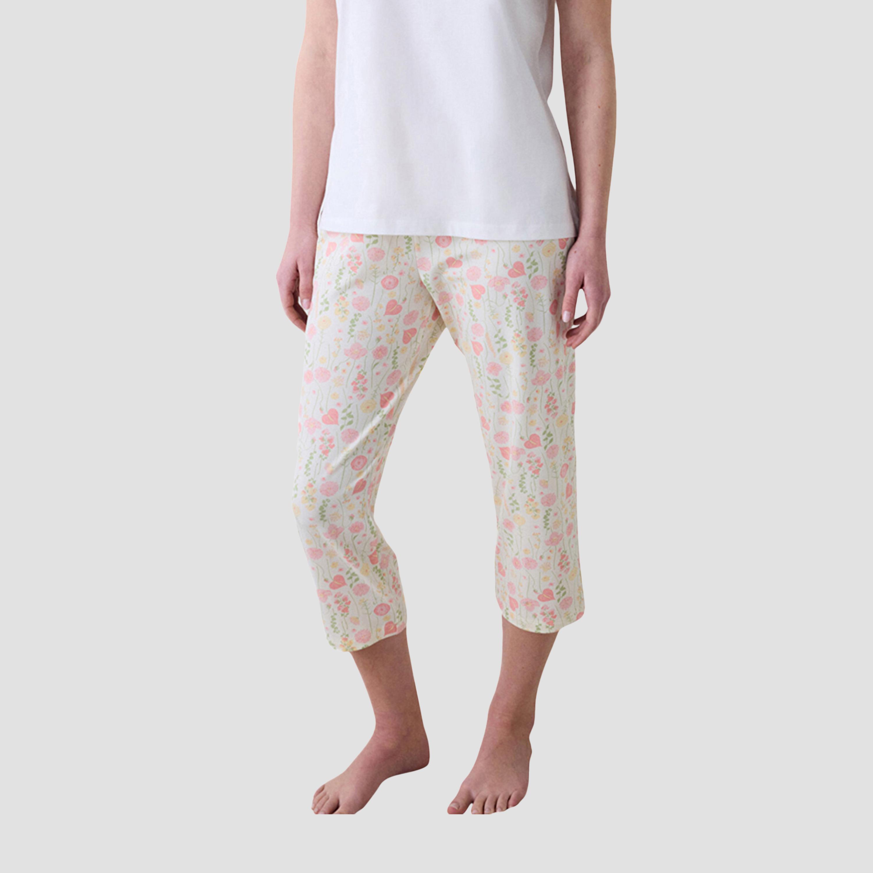 Penti Floral Print Women's T-Shirt and Capri Set-women-clothing-nightwear-pyjamas-longsets-image-3