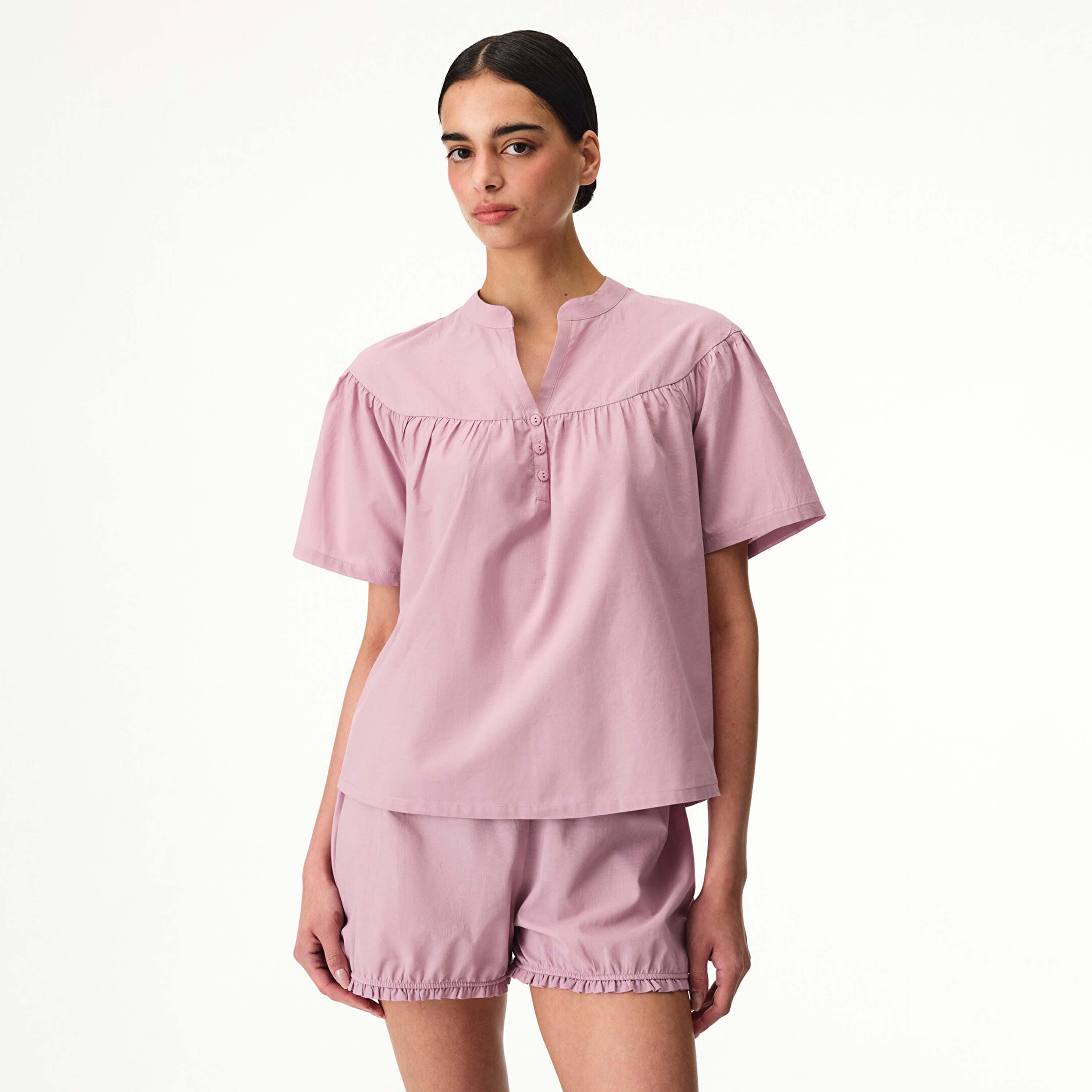 Penti Women's Plain Top & Shorts Set-women-clothing-nightwear-pyjamas-shortsets-image-1