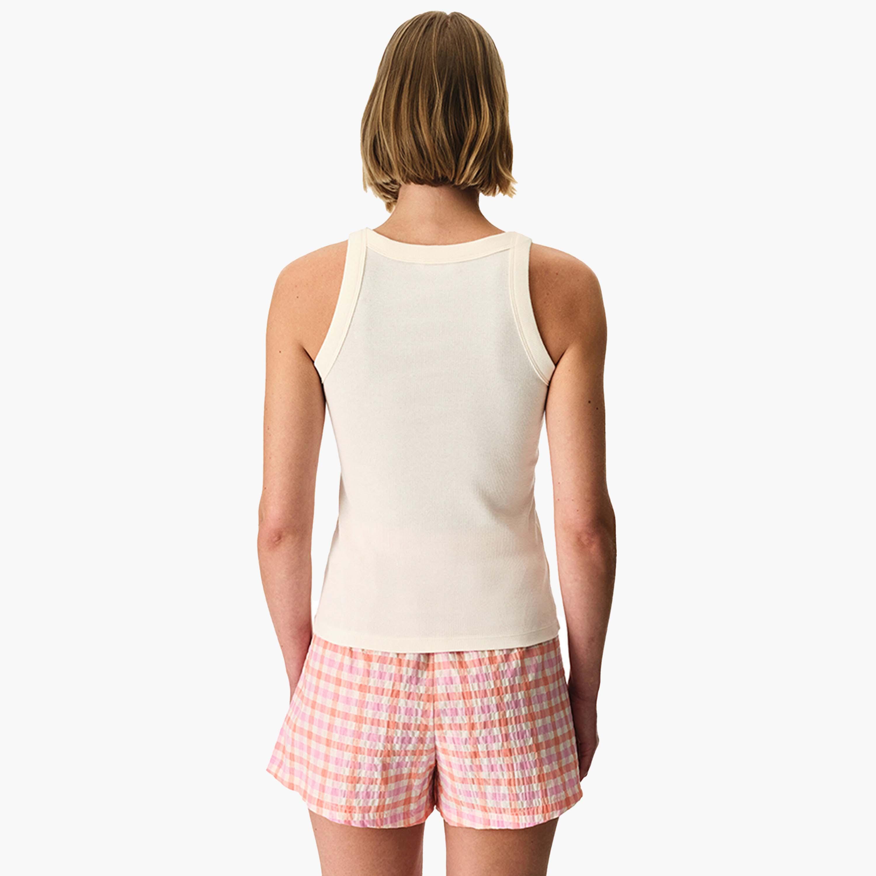 طقم بيجامة بلوزة بدون أكمام (تانك) وشورت كاروهات للنساء من بينتي-women-clothing-nightwear-pyjamas-shortsets-image-2