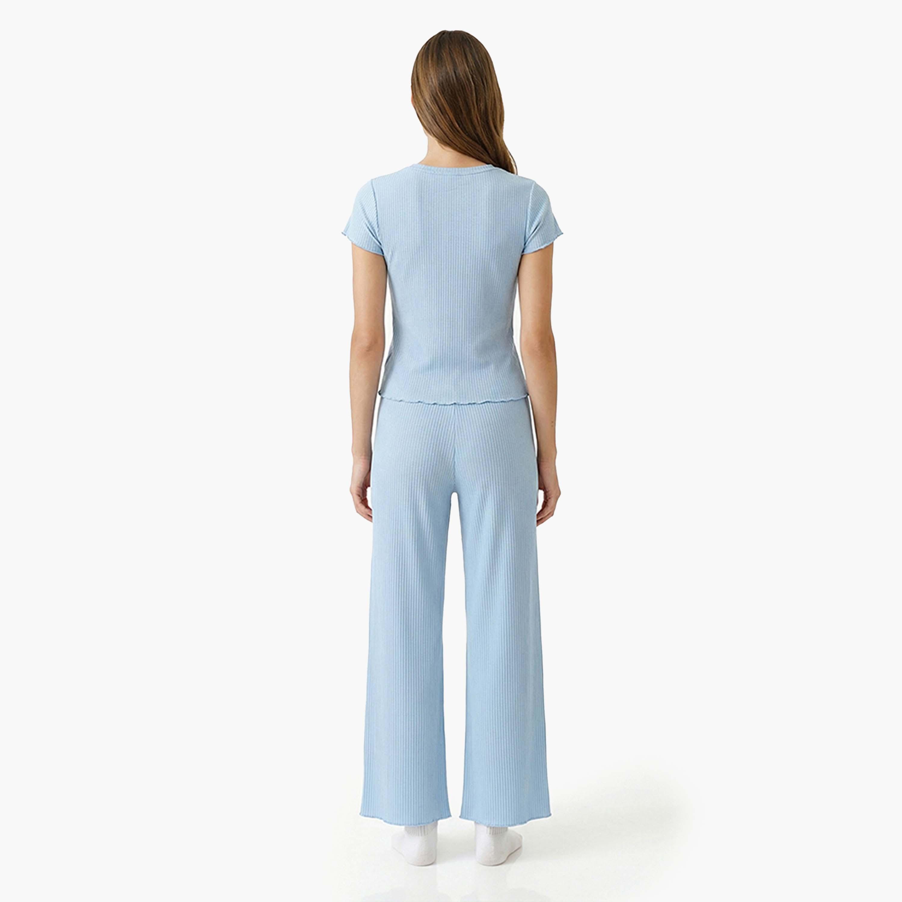 Penti Women's Plain Top & Pyjama Set-women-clothing-nightwear-pyjamas-longsets-image-2