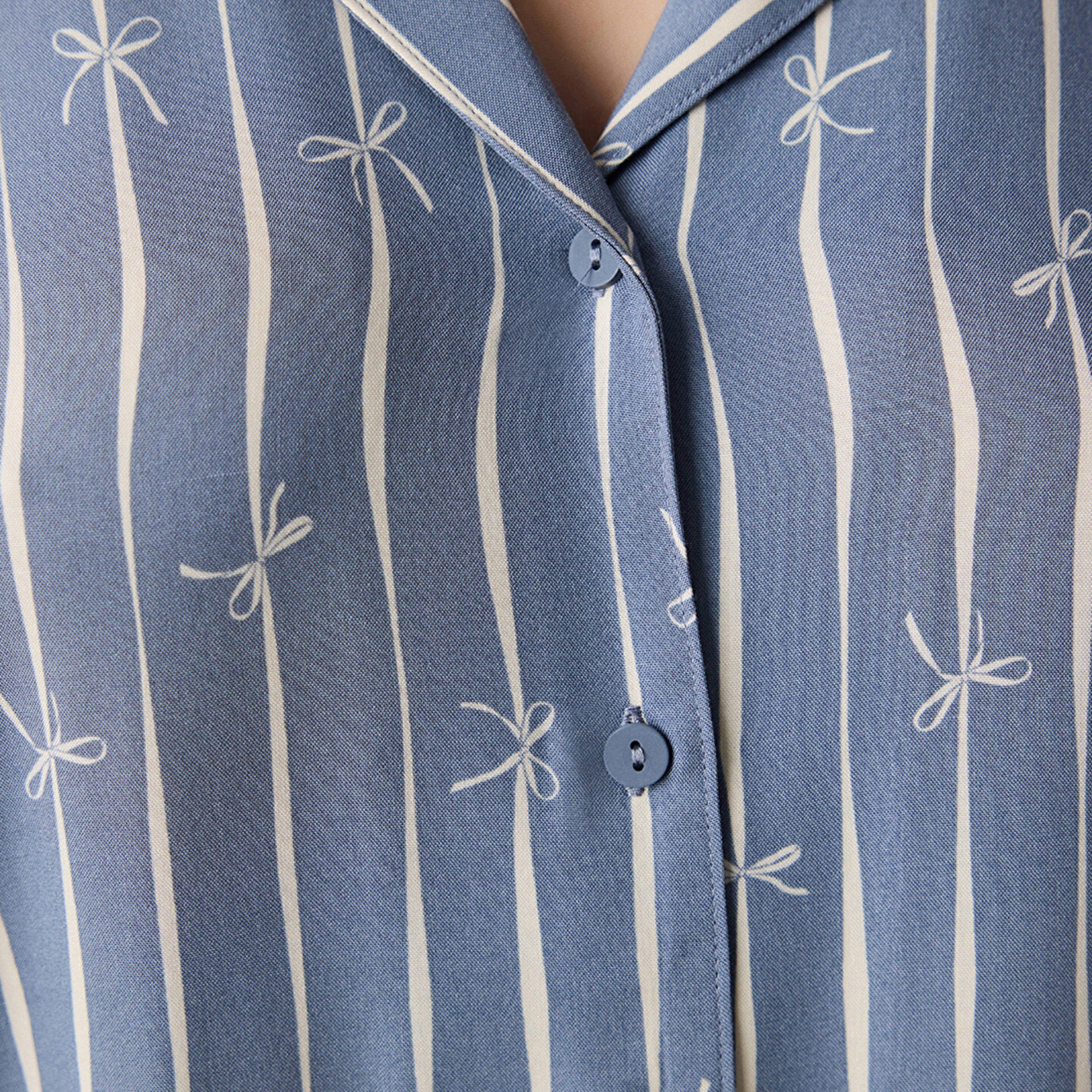 طقم قميص وبيجامة نسائي مخطط من بينتي-women-clothing-nightwear-pyjamas-longsets-image-6