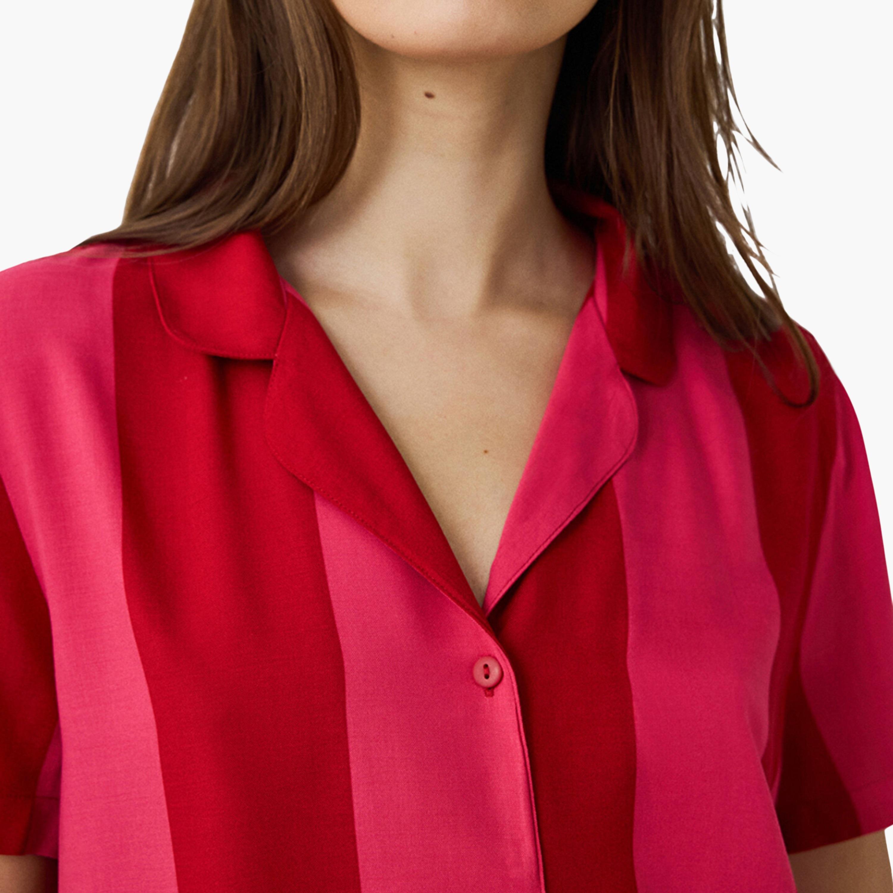 طقم قميص وشورت مخطط للنساء من بينتي-women-clothing-nightwear-pyjamas-shortsets-image-2