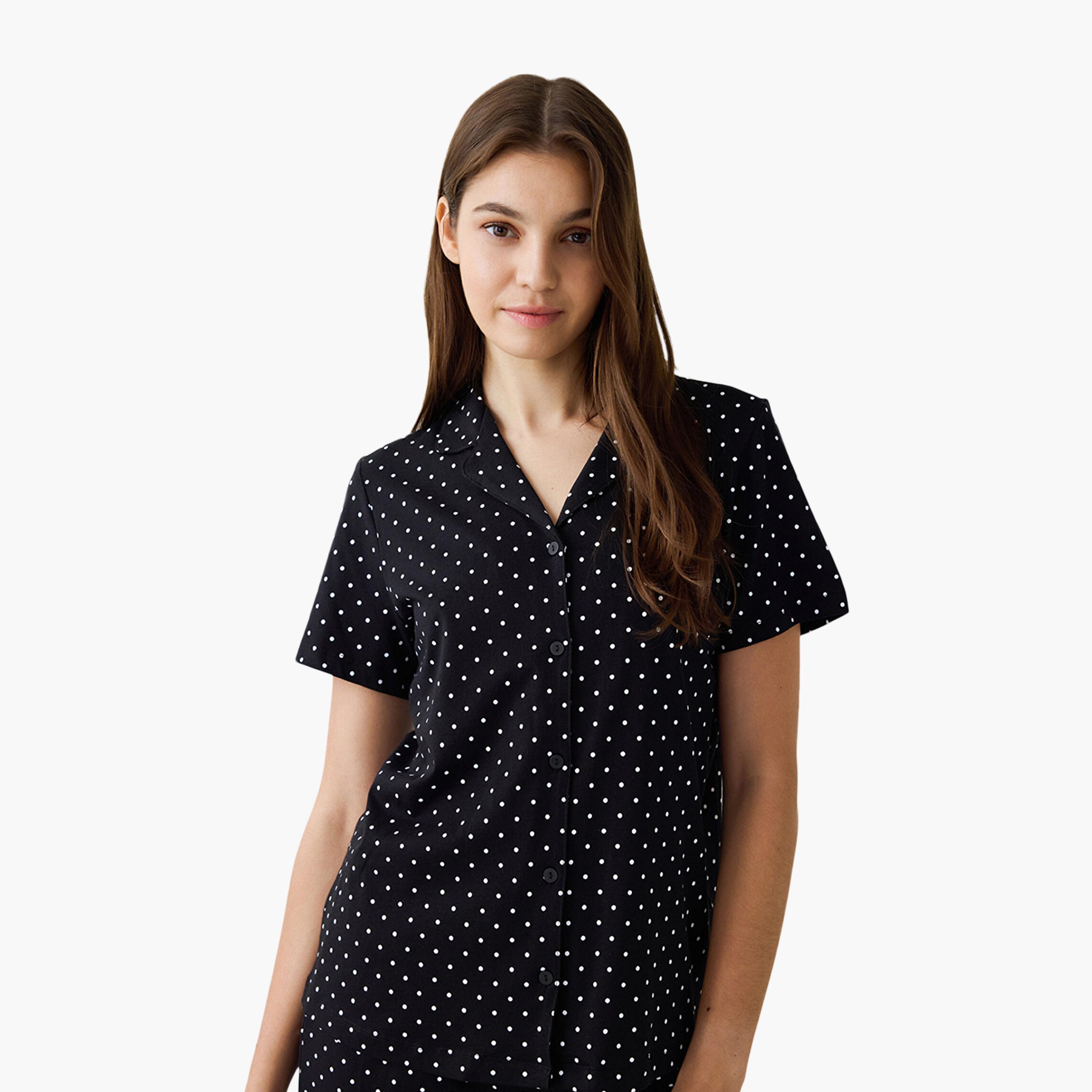 Penti Polka Dot Women's Shirt and Pyjama Set-women-clothing-nightwear-pyjamas-longsets-image-5