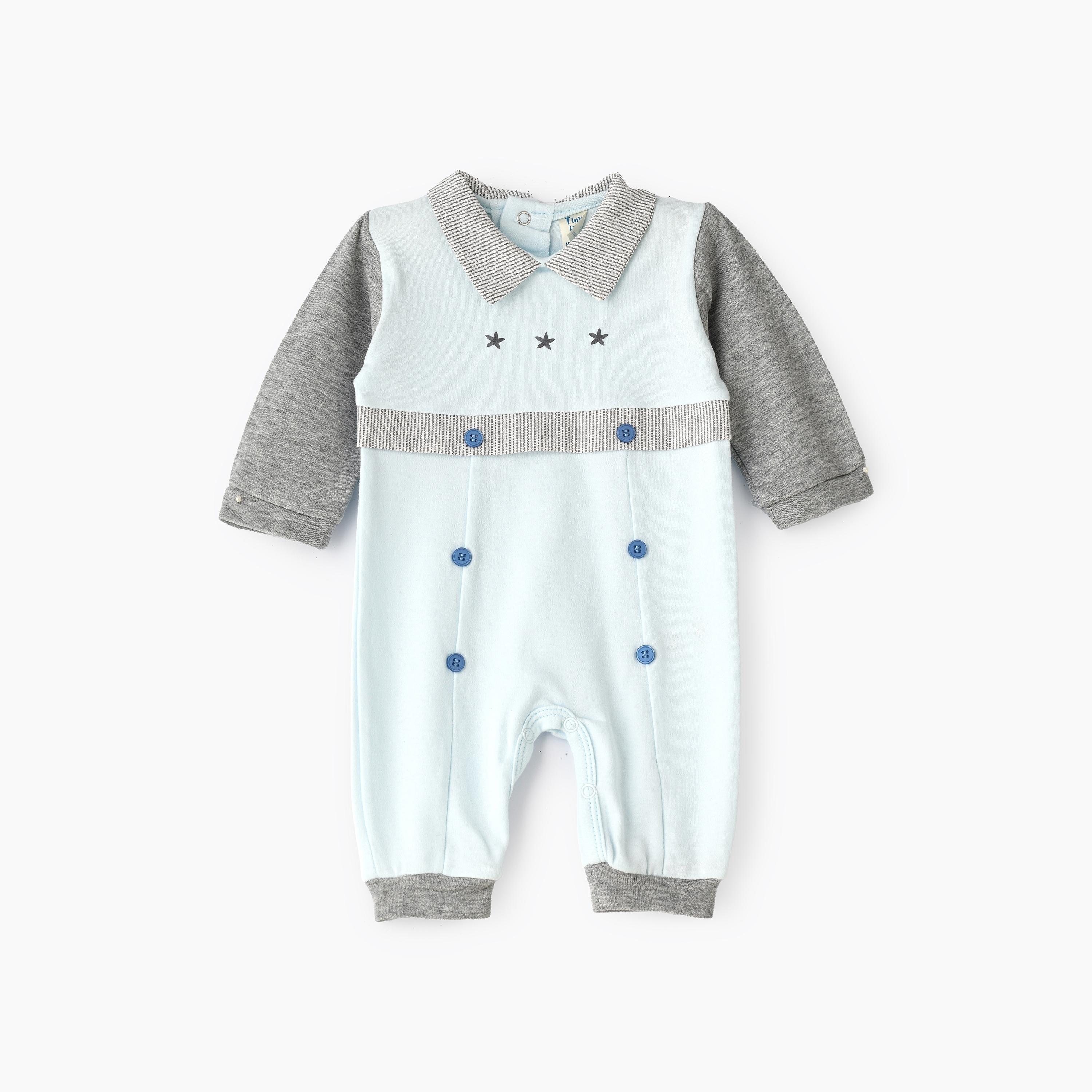 UniqKidz Printed Long Sleeves Romper-baby-boys-clothing-rompers-image-1