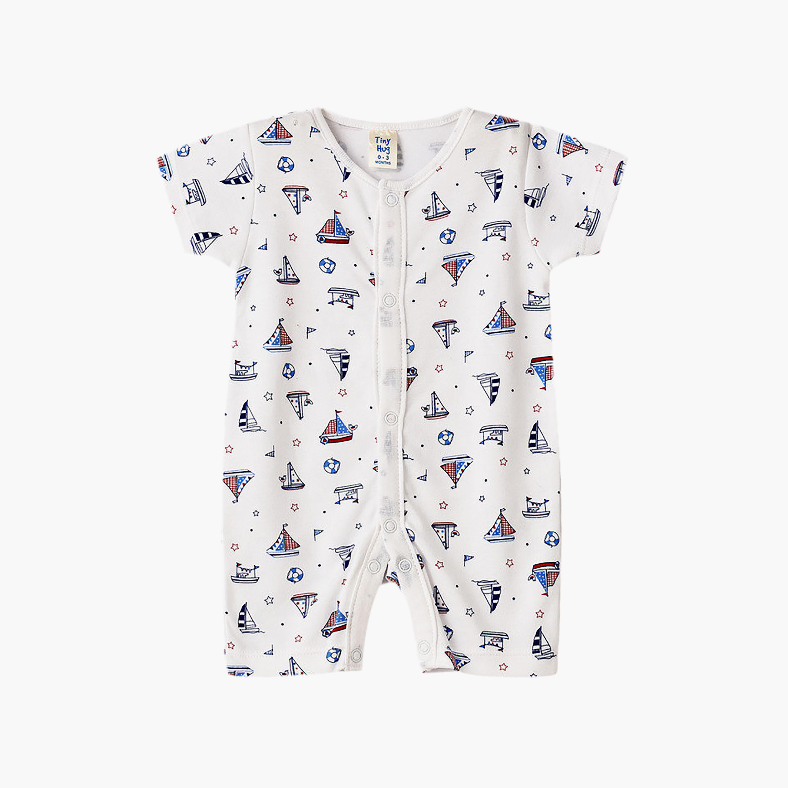 UniqKidz Cotton Ship Printed Romper-baby-boys-clothing-rompers-image-1