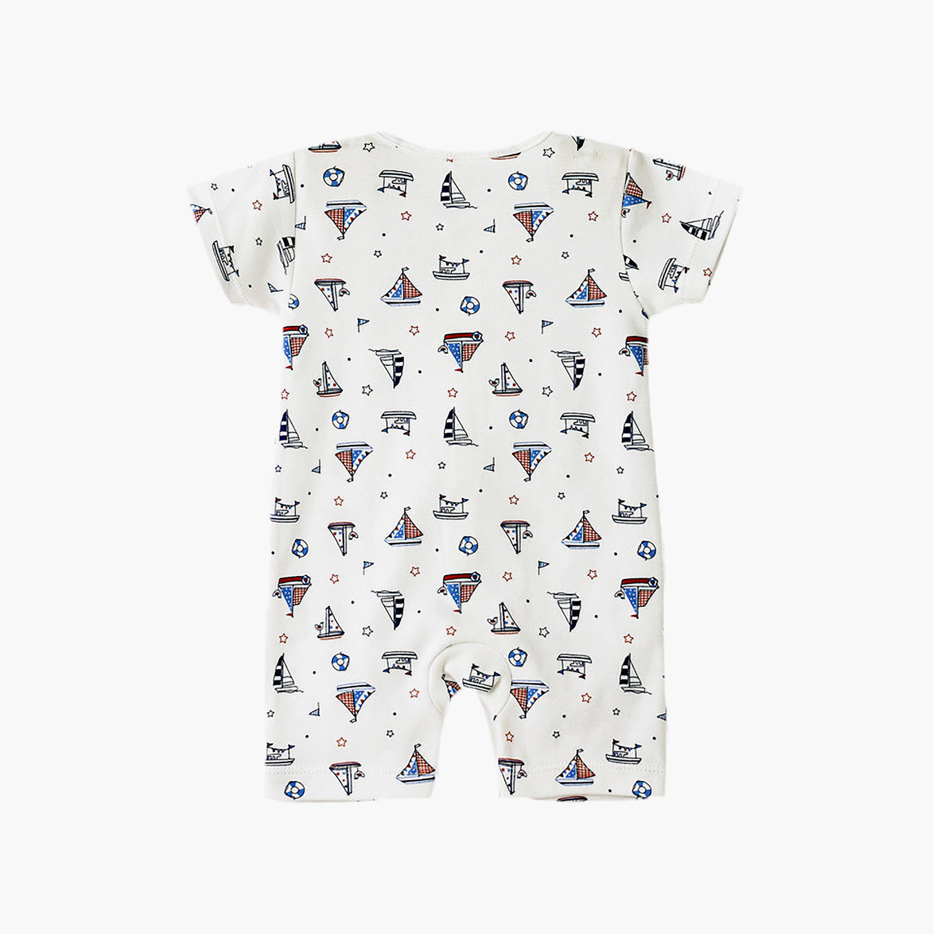 UniqKidz Cotton Ship Printed Romper-baby-boys-clothing-rompers-image-2