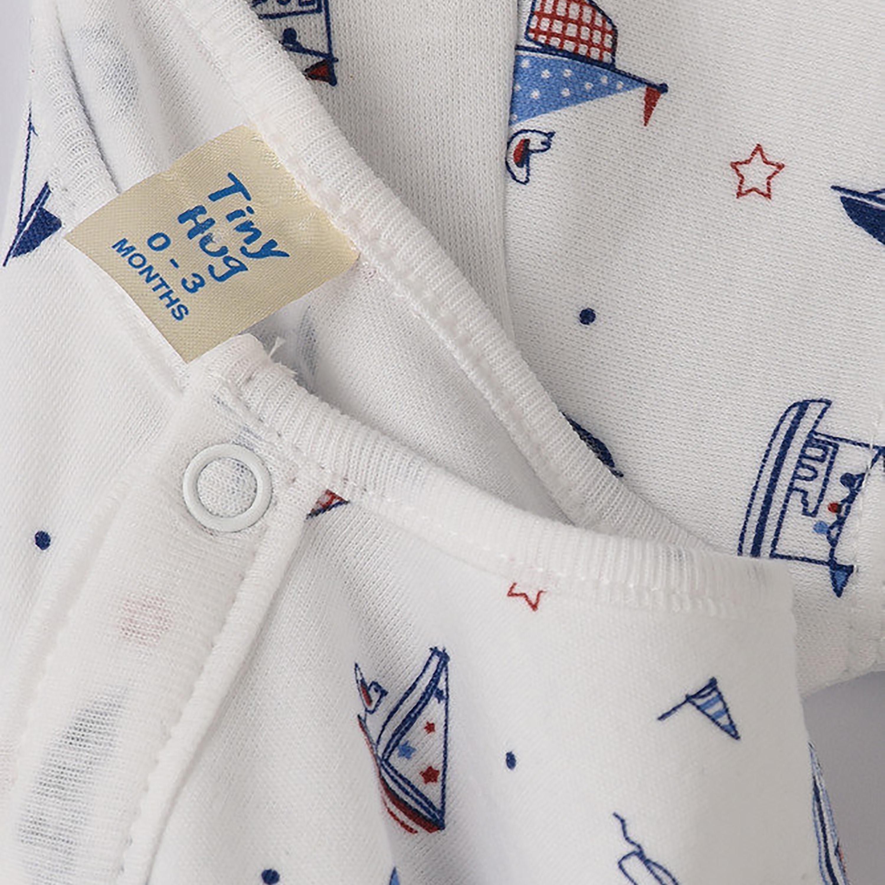 UniqKidz Cotton Ship Printed Romper-baby-boys-clothing-rompers-image-4