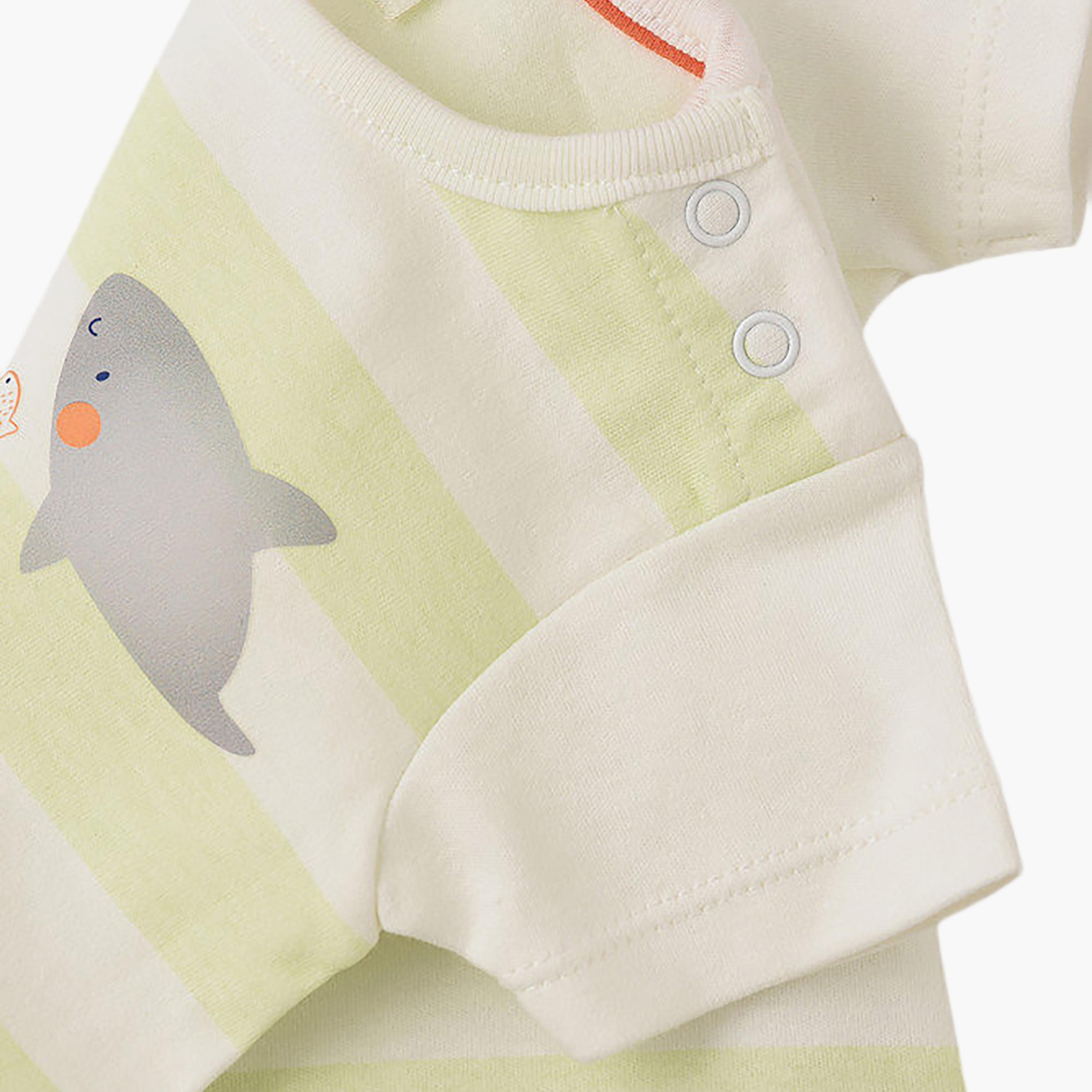 UniqKidz Cotton Fish Printed Romper-baby-boys-clothing-rompers-image-3